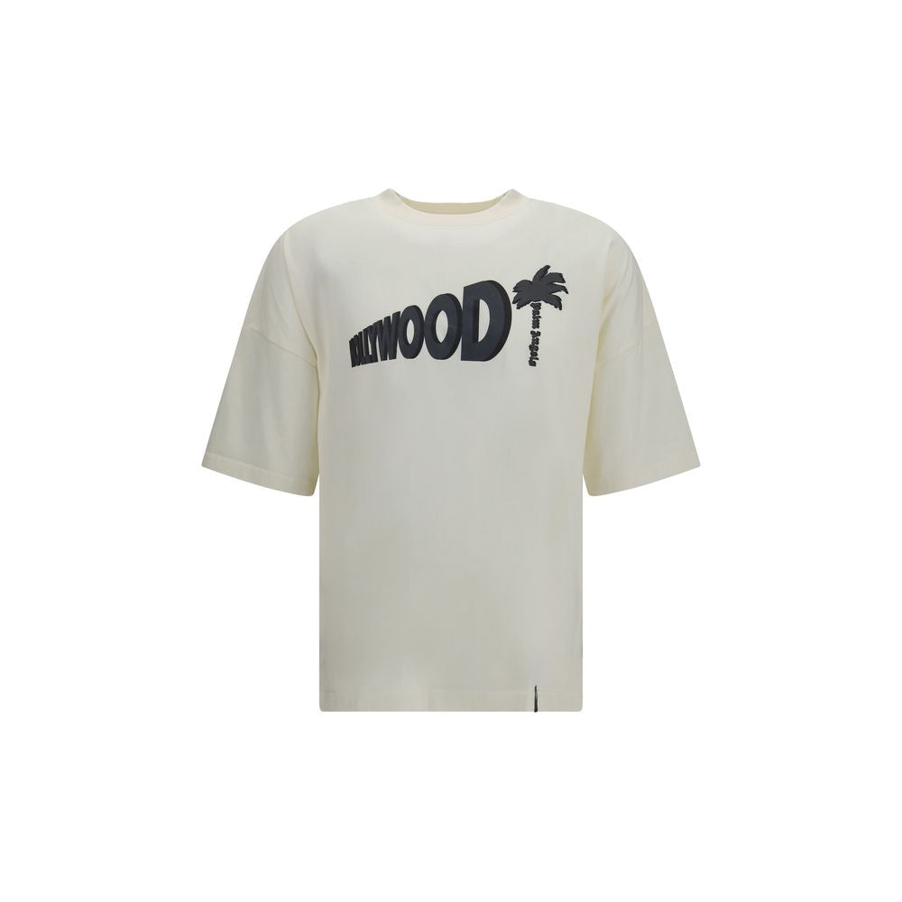 Palm Angels White Cotton Men's T-Shirt