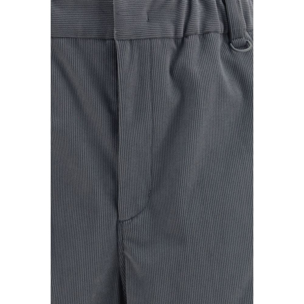 LAMINAR Gray Polyester Casual Men's Pants