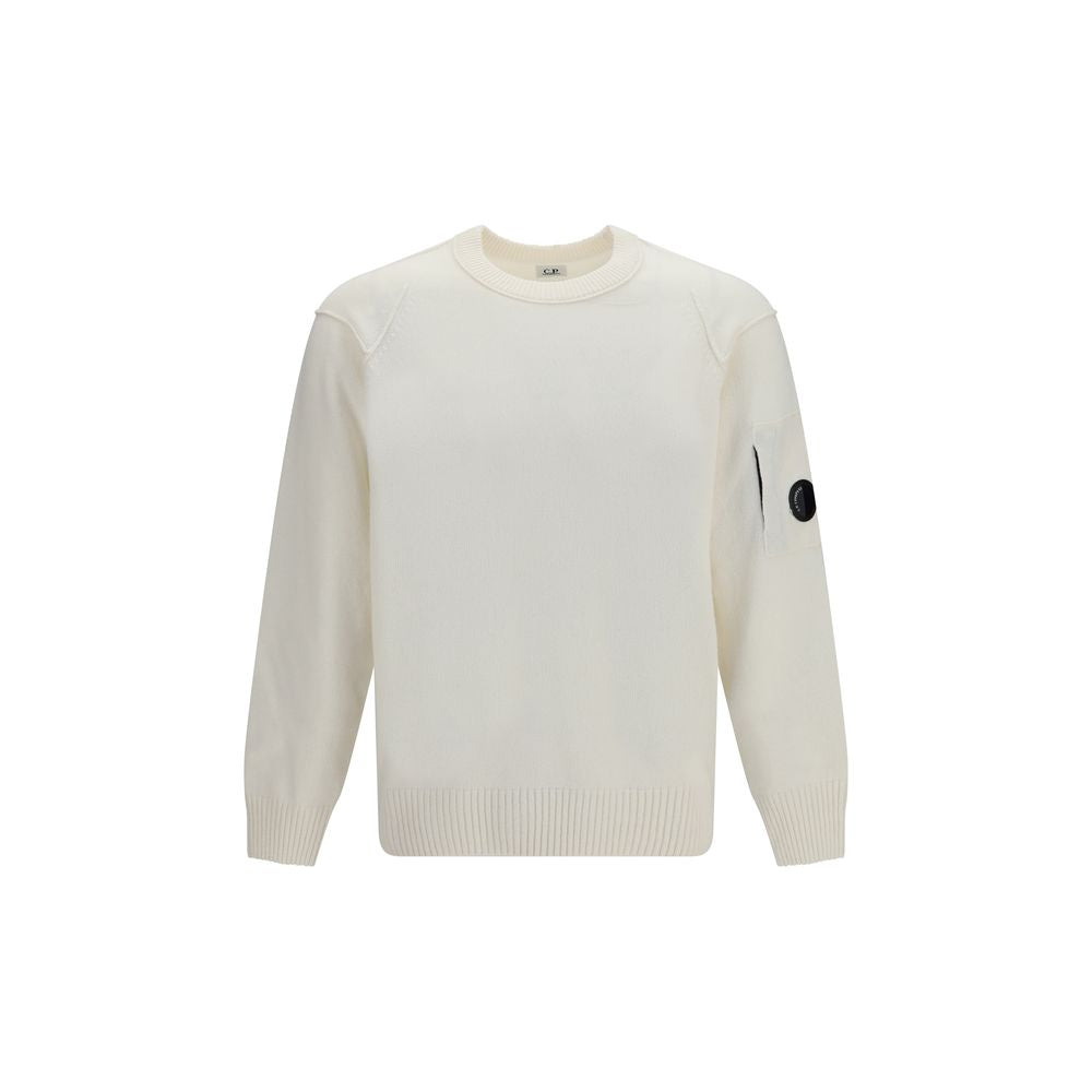 C.P. Company White Wool Oves Aries Men's Sweatshirt