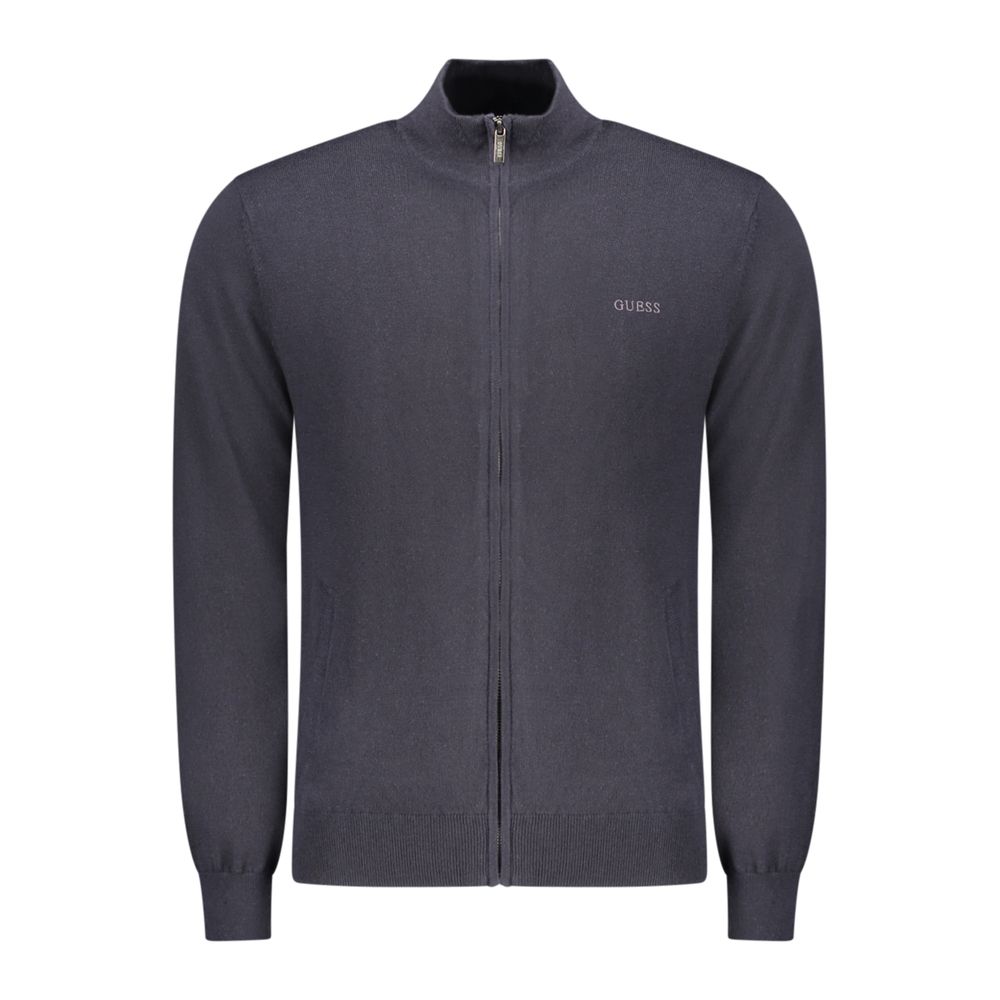 Guess Jeans Blue Wool Men's Cardigan