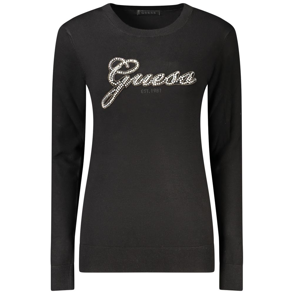 Guess Jeans Black Viscose Women's Sweatshirt