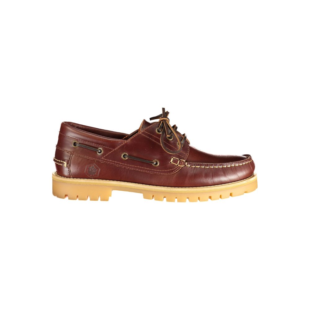 Lumberjack Brown Leather Slip-On Men's Loafers