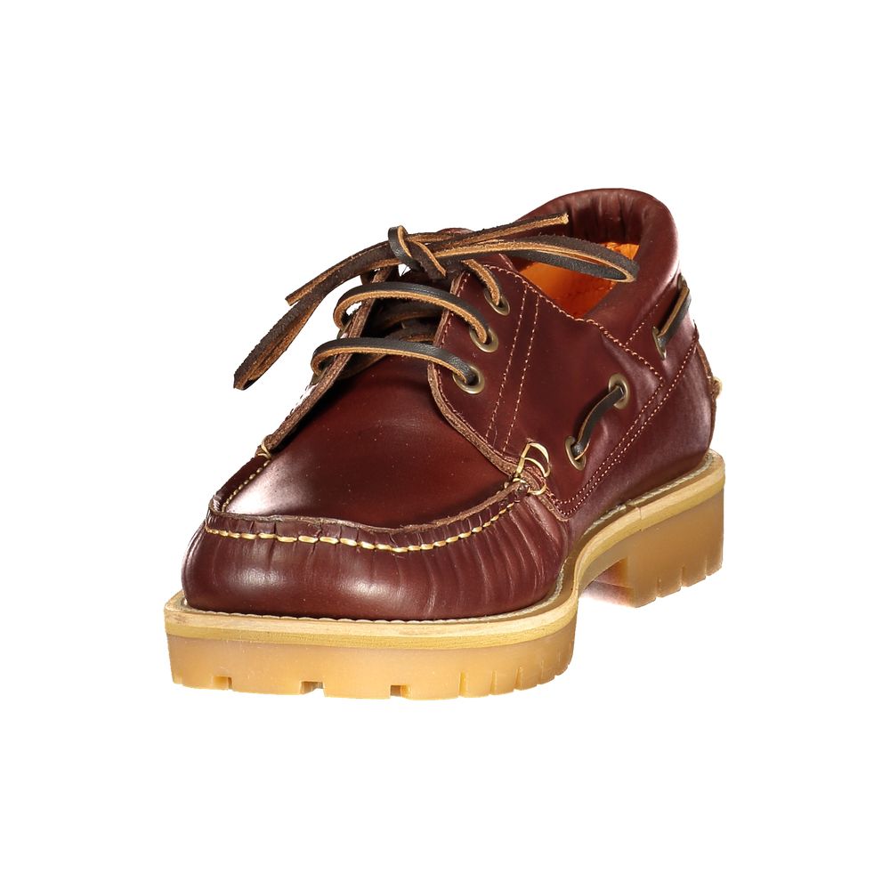 Lumberjack Brown Leather Slip-On Men's Loafers