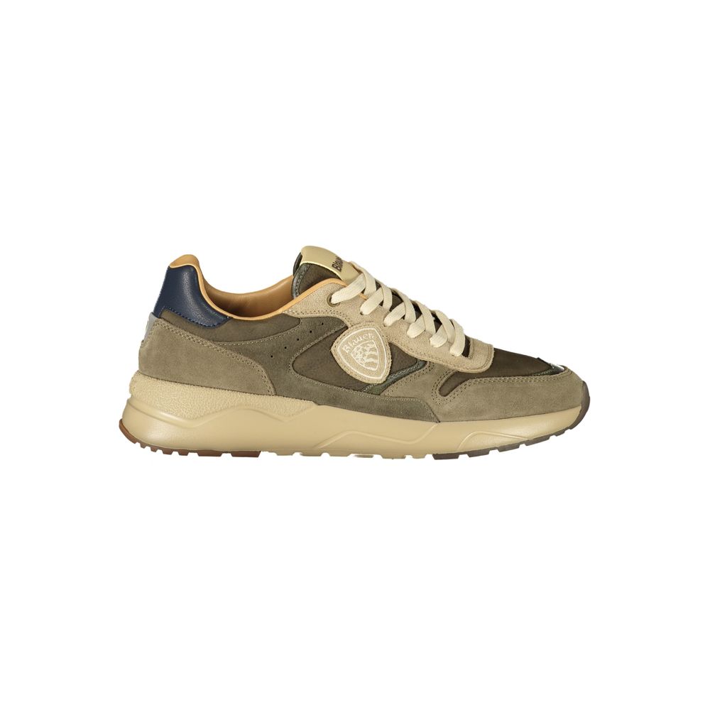 Blauer Green Polyester Athletic Men's Sneakers