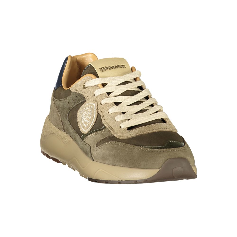 Blauer Green Polyester Athletic Men's Sneakers