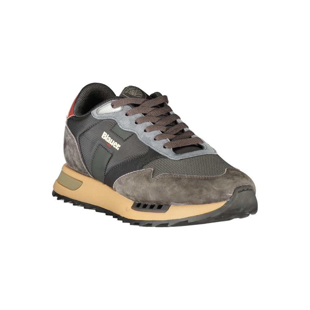 Blauer Black Polyester Athletic Men's Sneakers