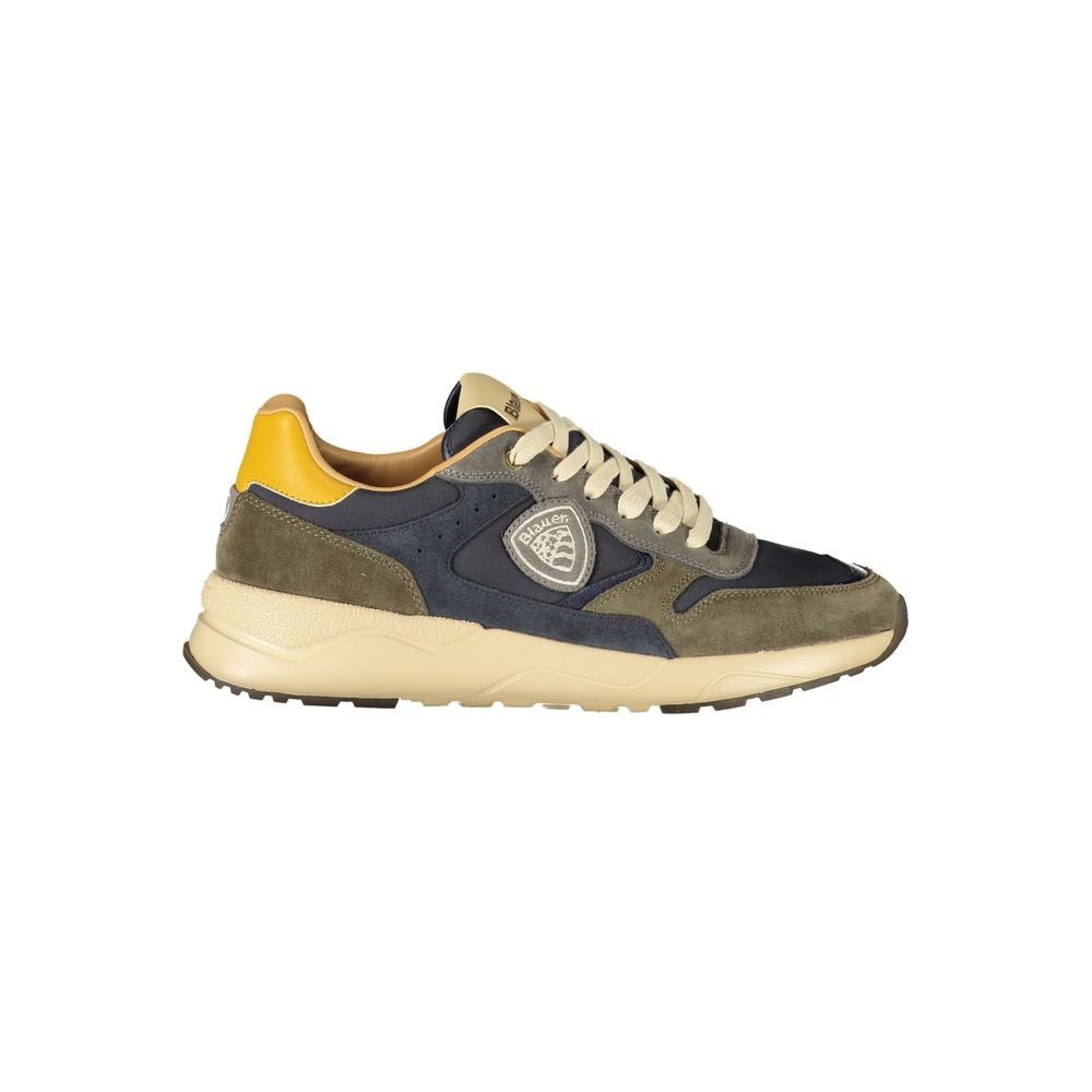 Blauer Green Polyester Athletic Men's Sneakers