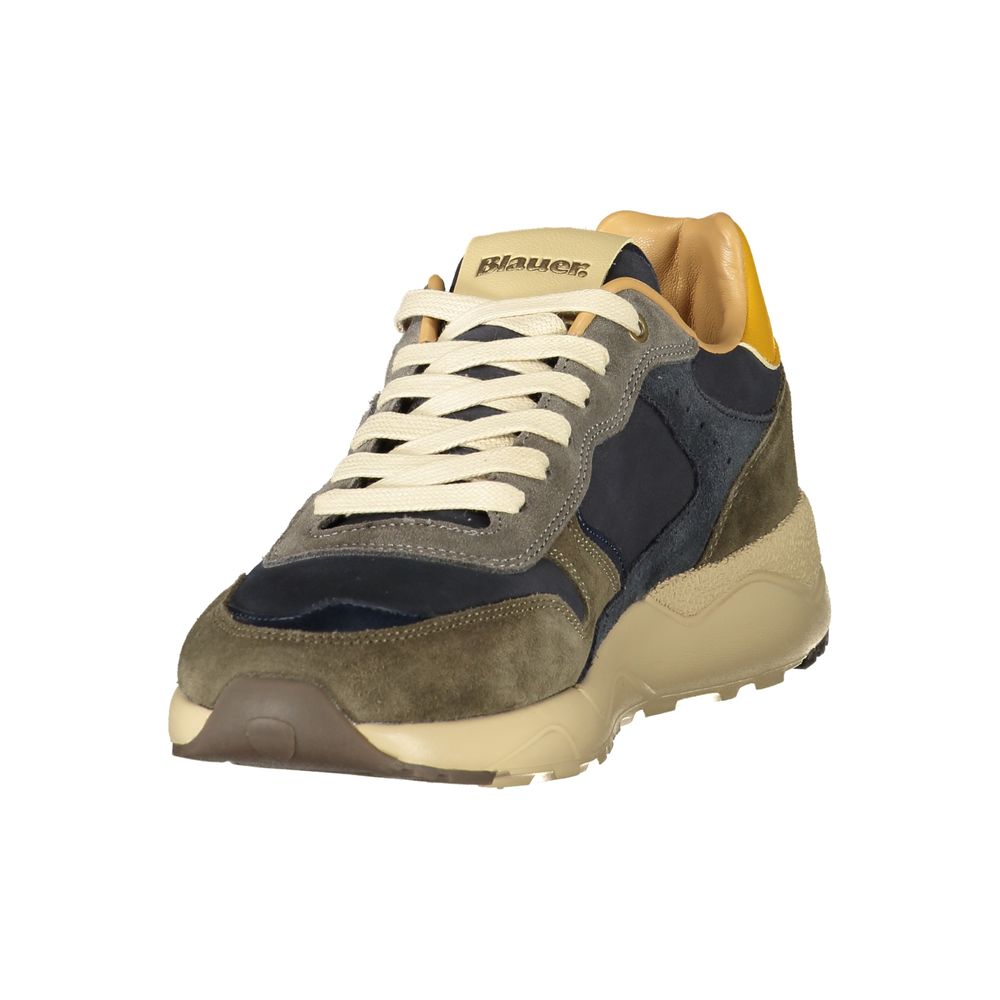 Blauer Green Polyester Athletic Men's Sneakers