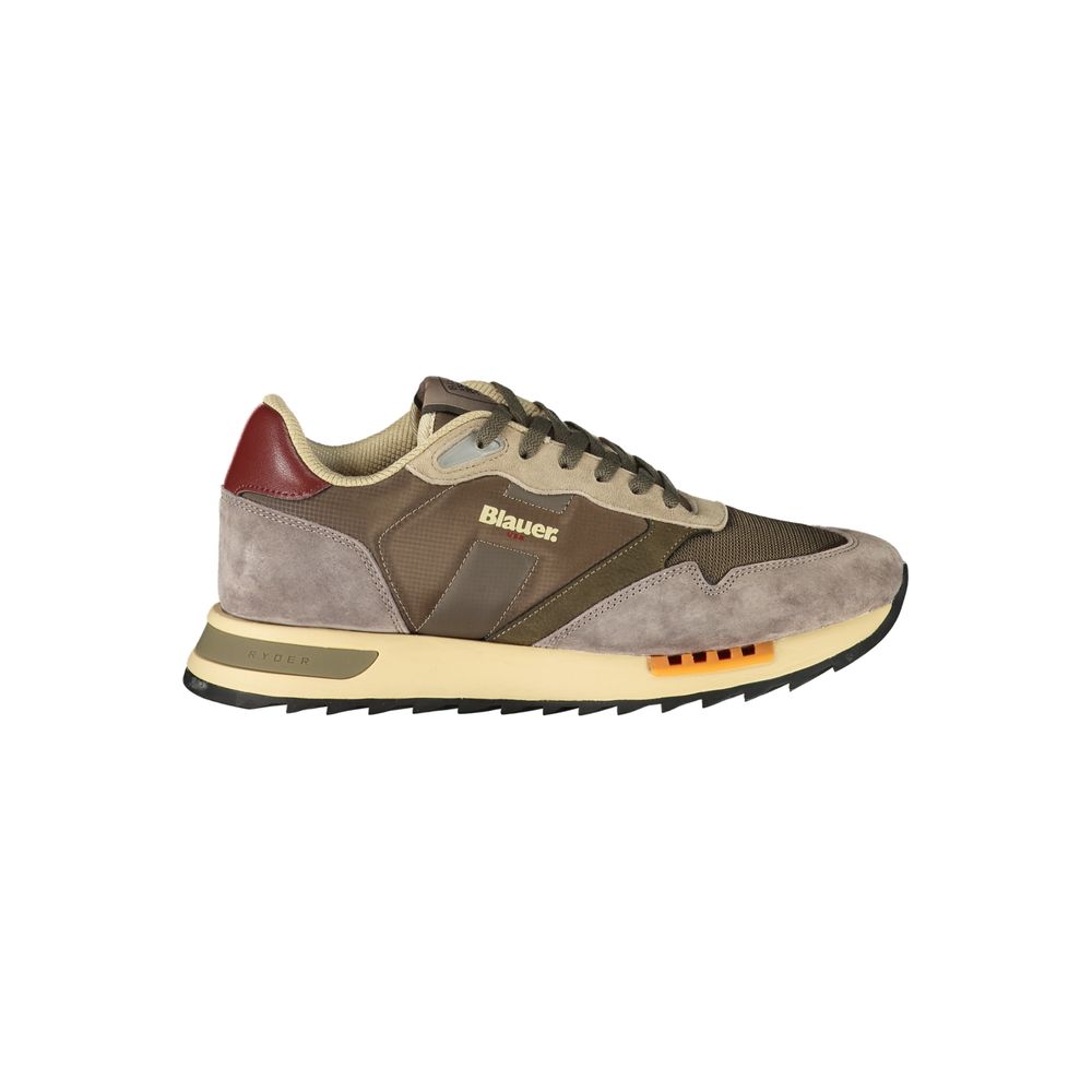 Blauer Green Polyester Athletic Men's Sneakers