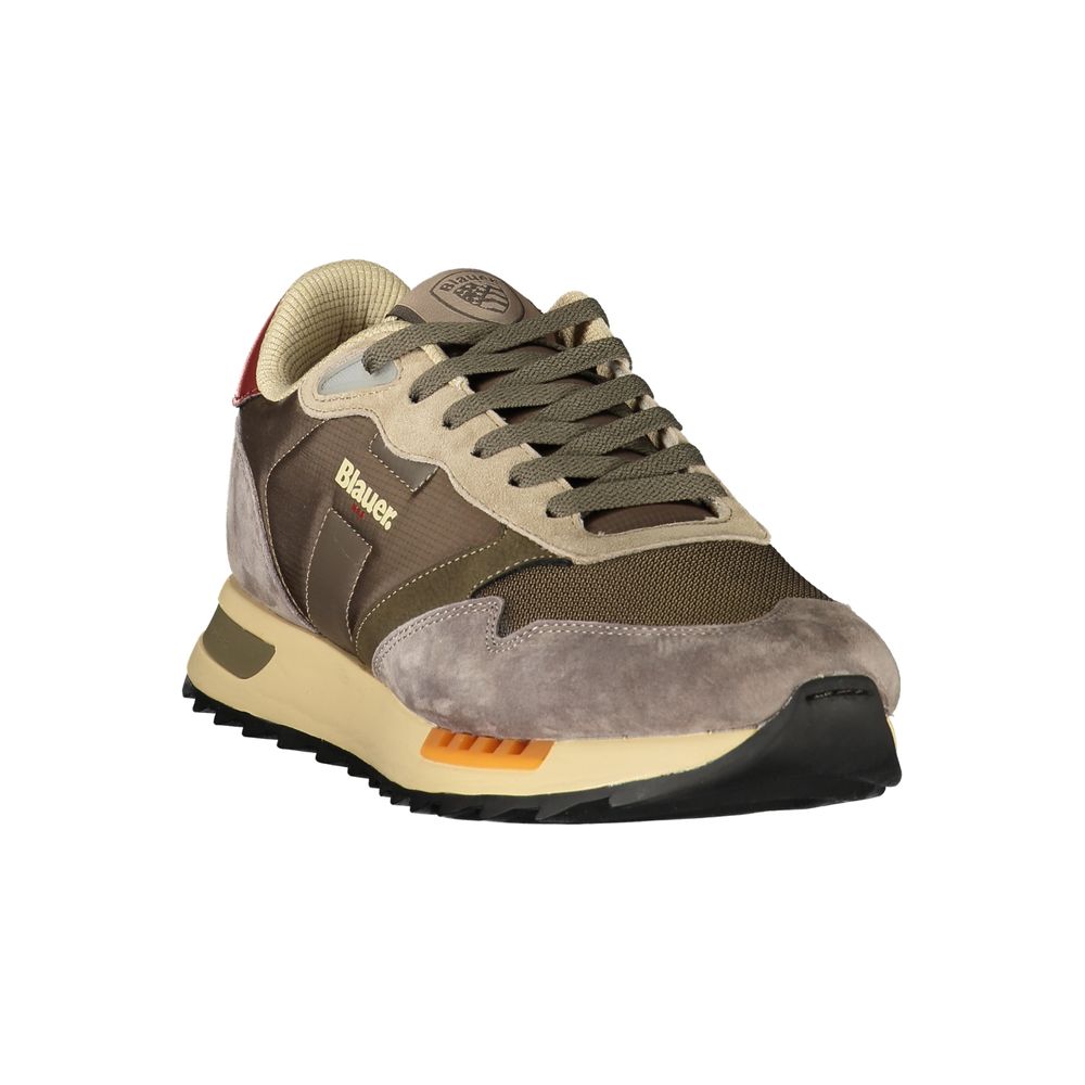 Blauer Green Polyester Athletic Men's Sneakers