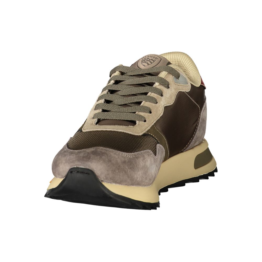 Blauer Green Polyester Athletic Men's Sneakers