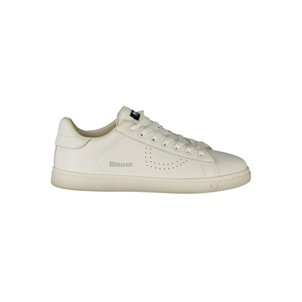 Blauer White Polyester Athletic Men's Sneakers