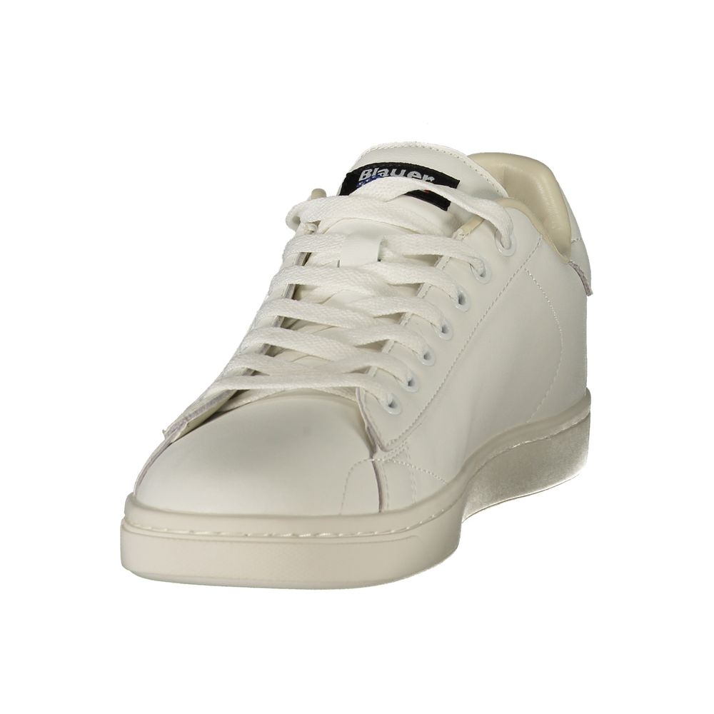Blauer White Polyester Athletic Men's Sneakers