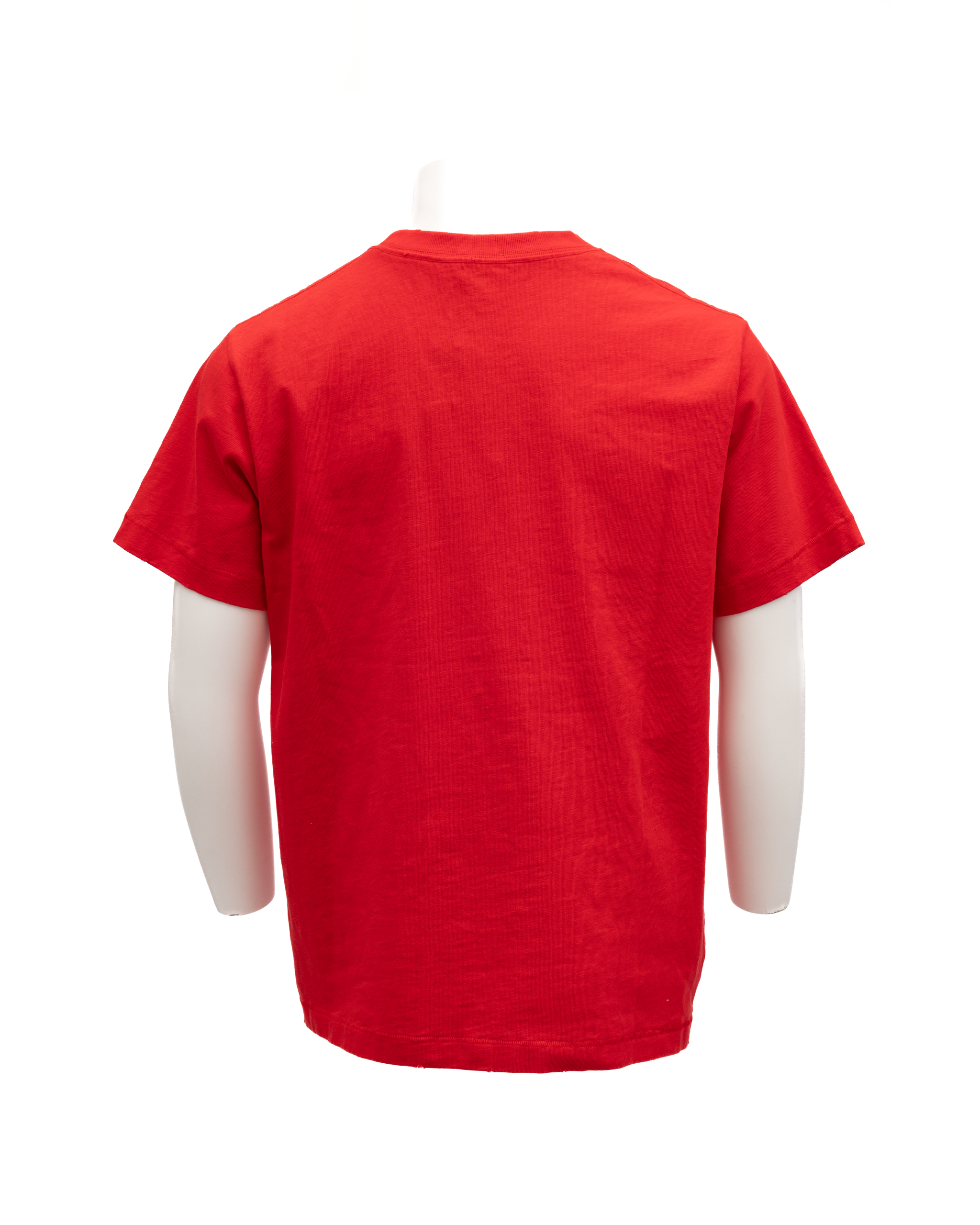 Dior Red Cotton T-Shirts Crew Men's Neck