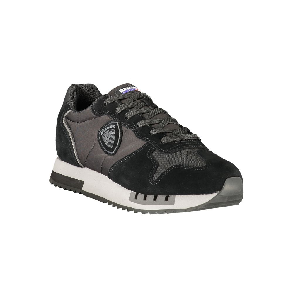 Blauer Black Polyester Athletic Men's Sneakers