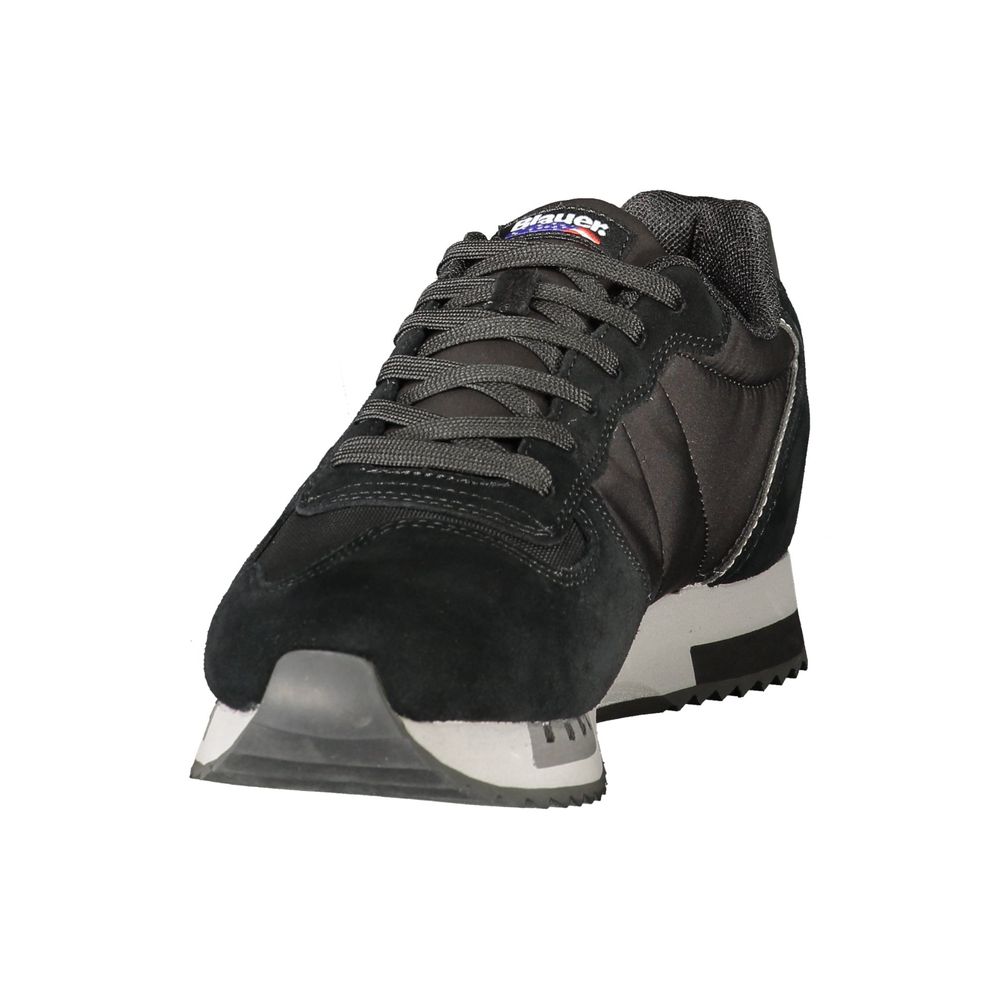 Blauer Black Polyester Athletic Men's Sneakers