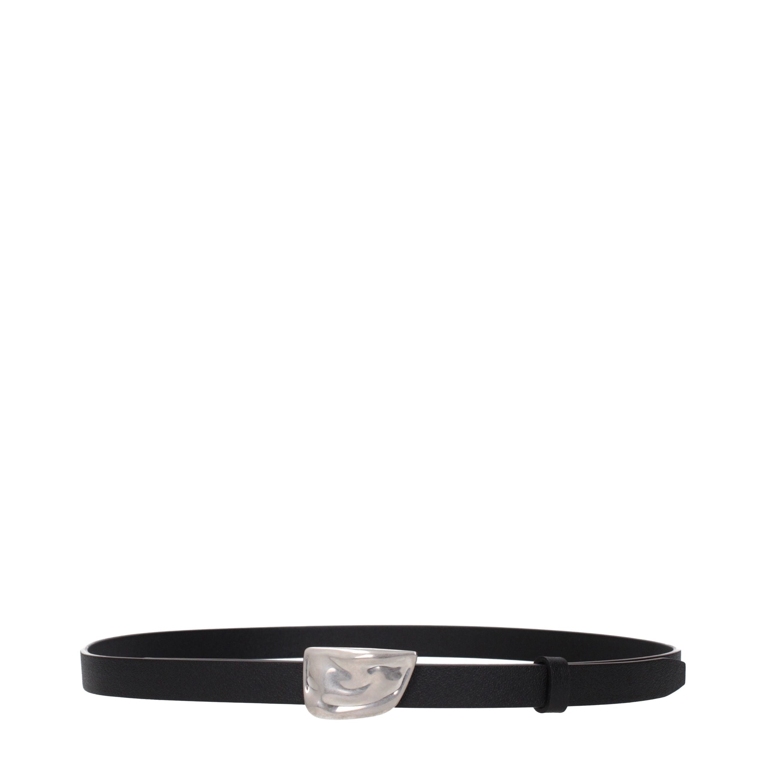 Burberry Black Leather Regular Women's Belt