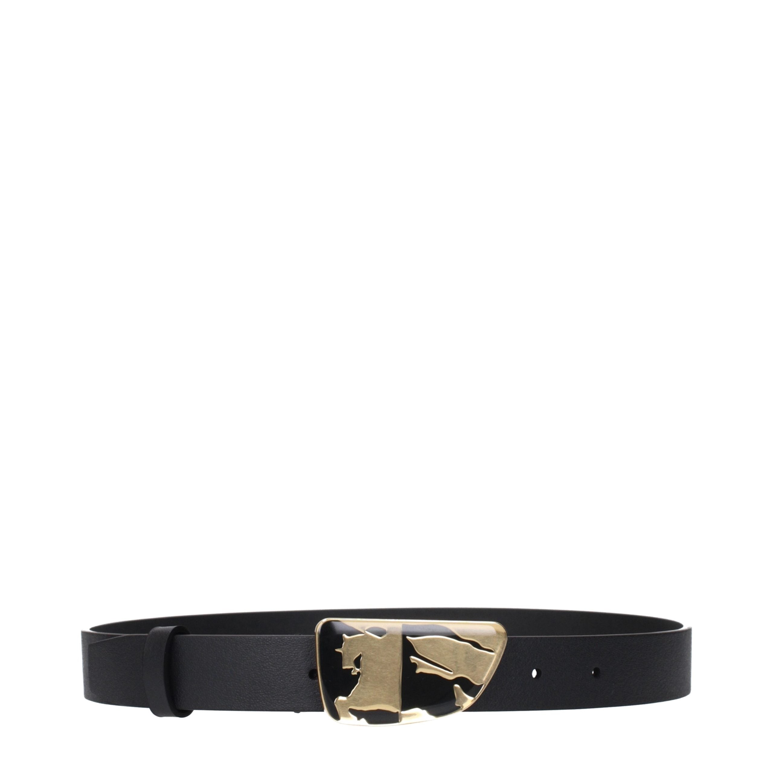 Burberry Gray Leather Regular Women's Belt