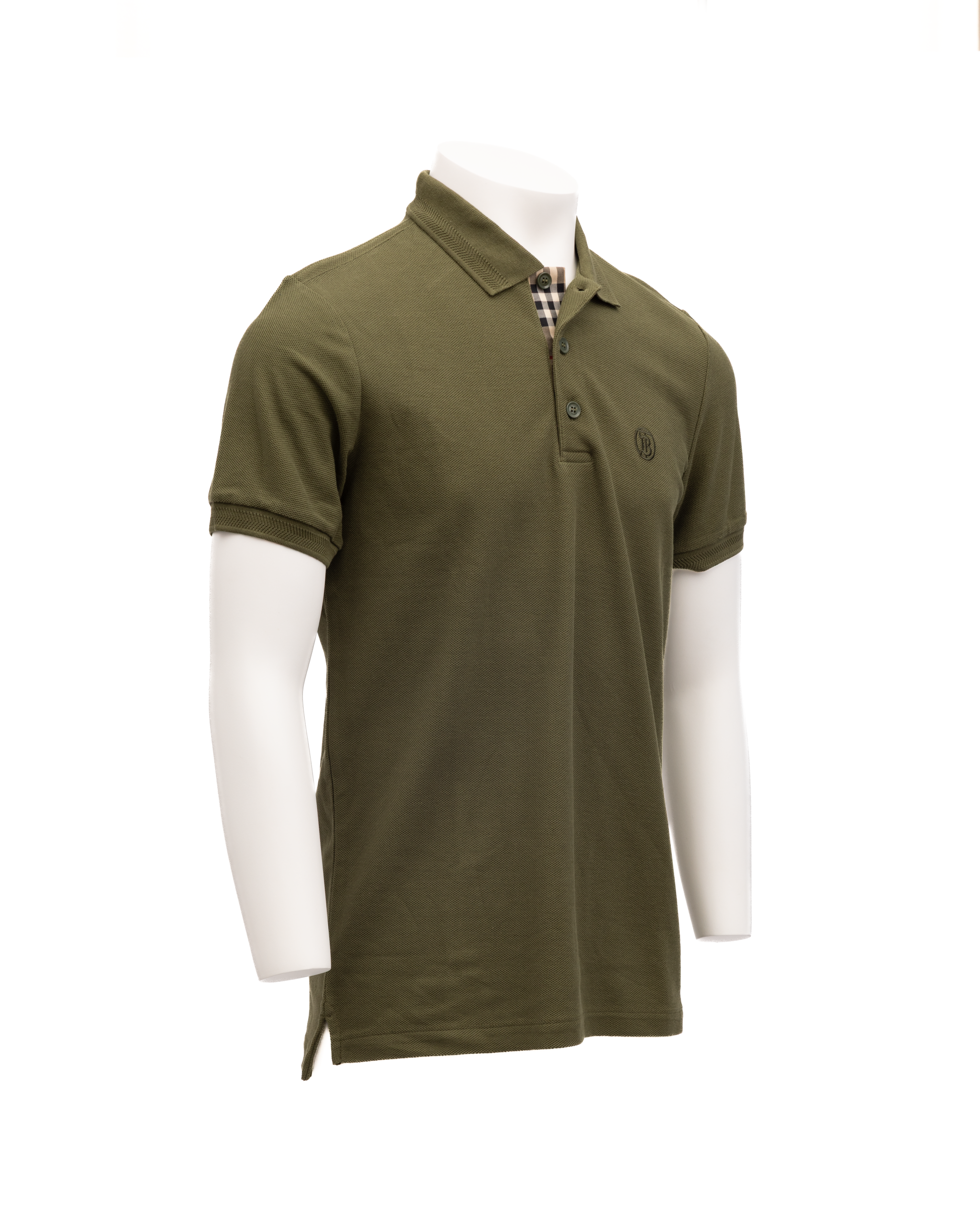 Burberry Olive Cotton Polo Men's Shirt