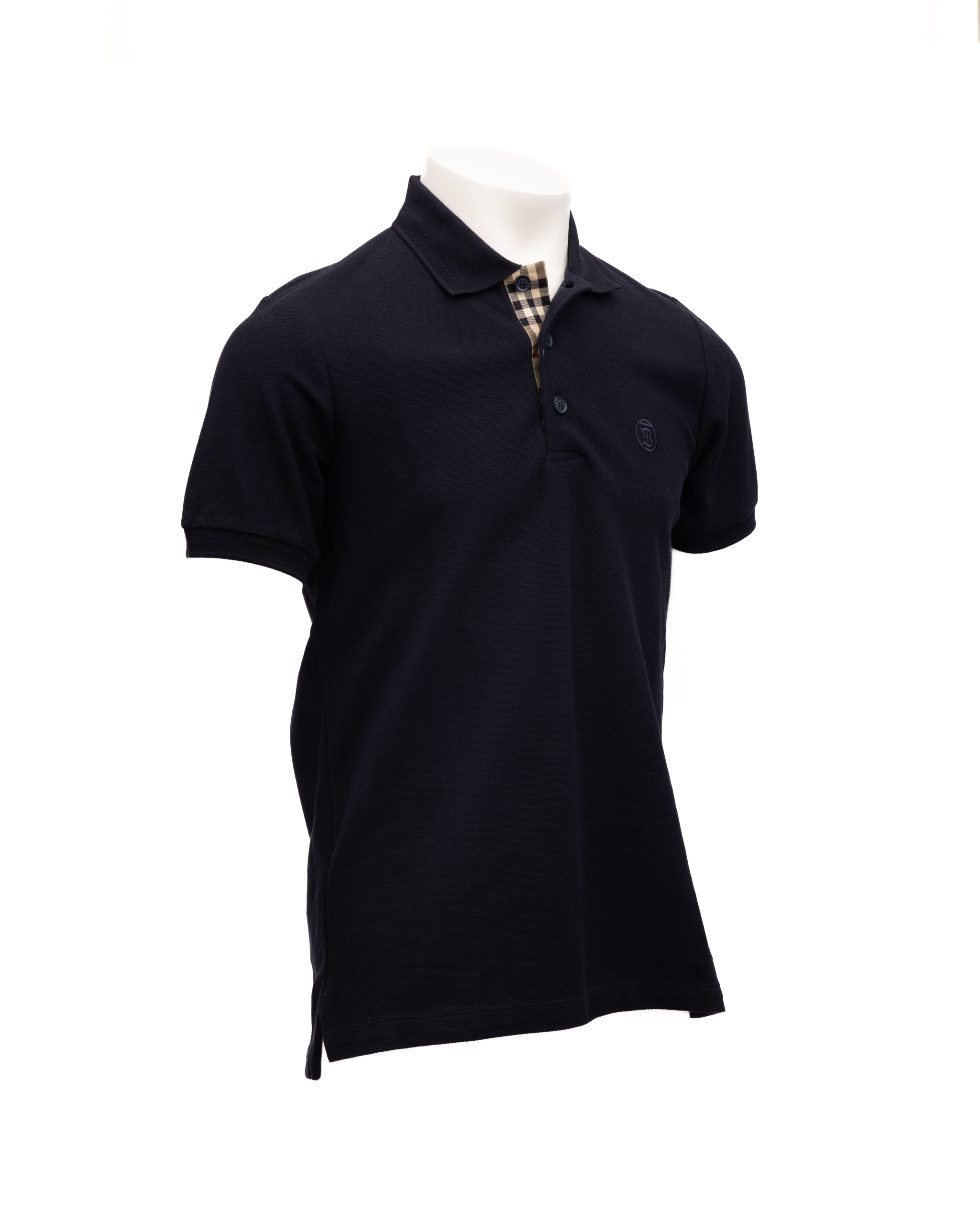 Burberry Coal Blue Cotton Polo Men's Shirt
