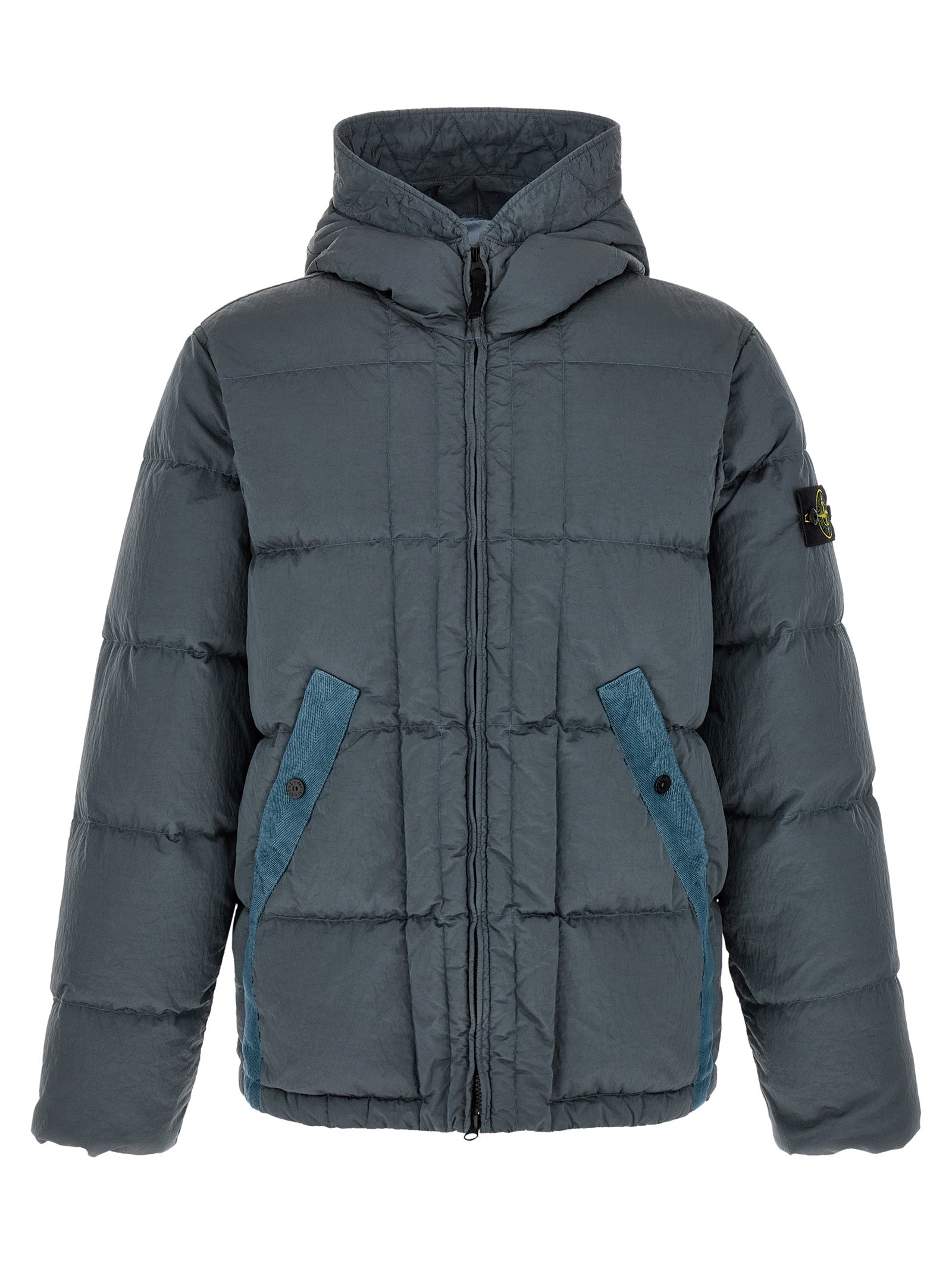 Stone Island Gray Polyamide Full-Length Men's Jacket