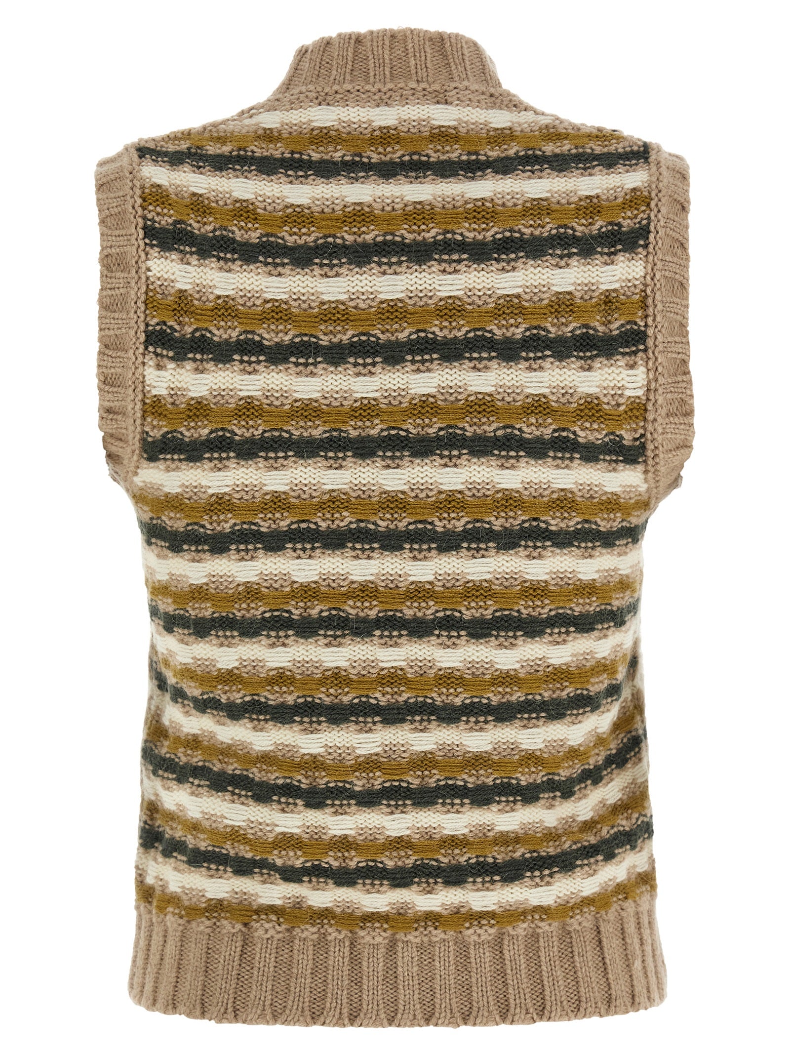Marni Beige Wool Sleeveless Women's Jacket