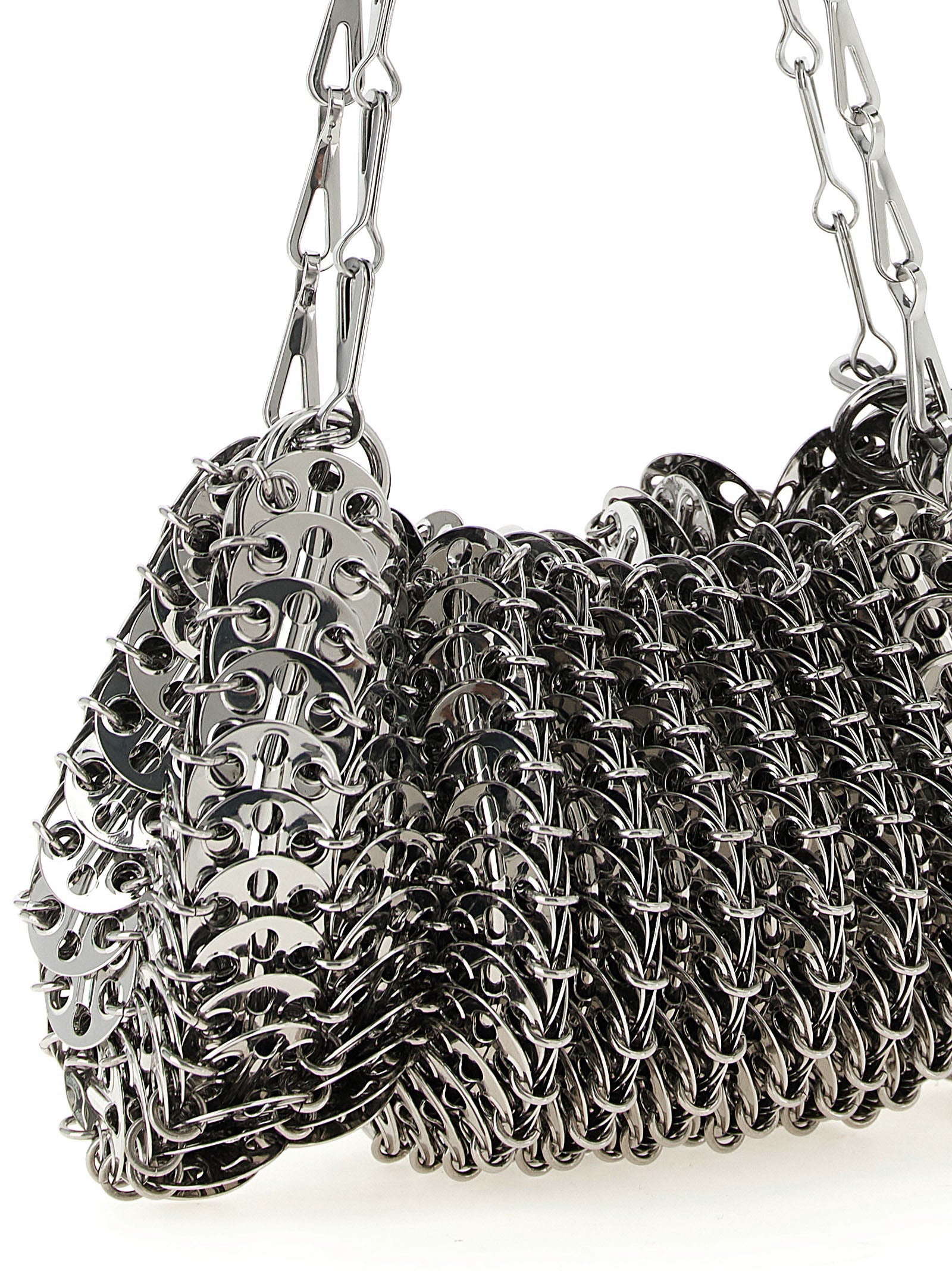 Paco Rabanne Silver Stainless Steel Shoulder Women's Bag