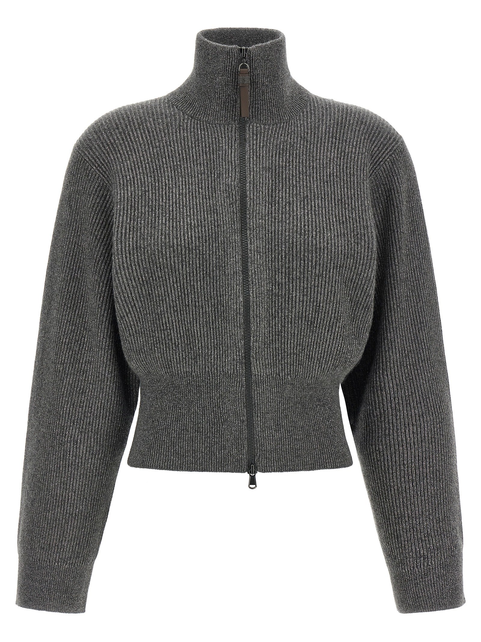 Brunello Cucinelli Gray Cashmere Women's Cardigan