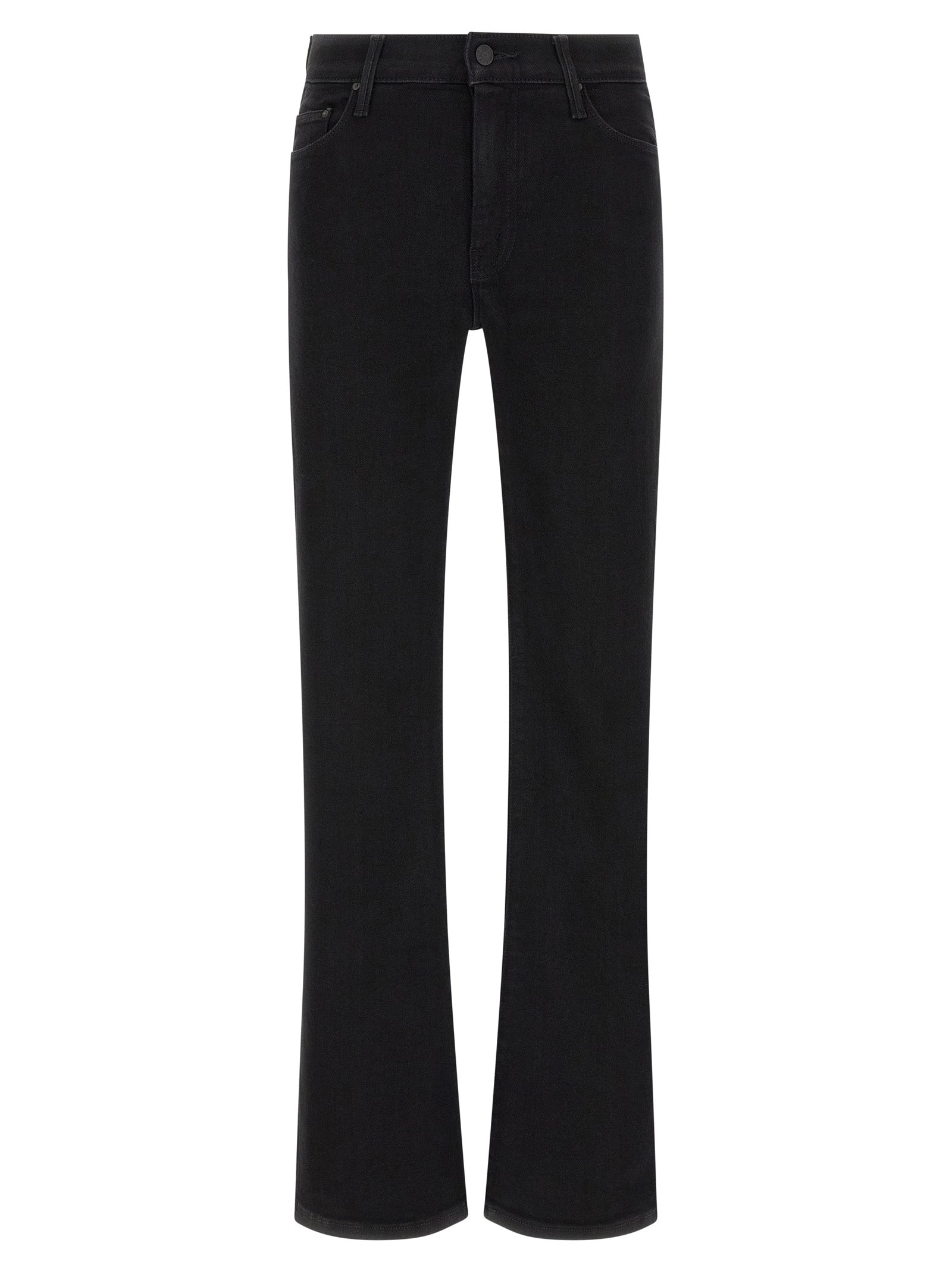 Mother Denim Black Cotton Flared Women's Jeans