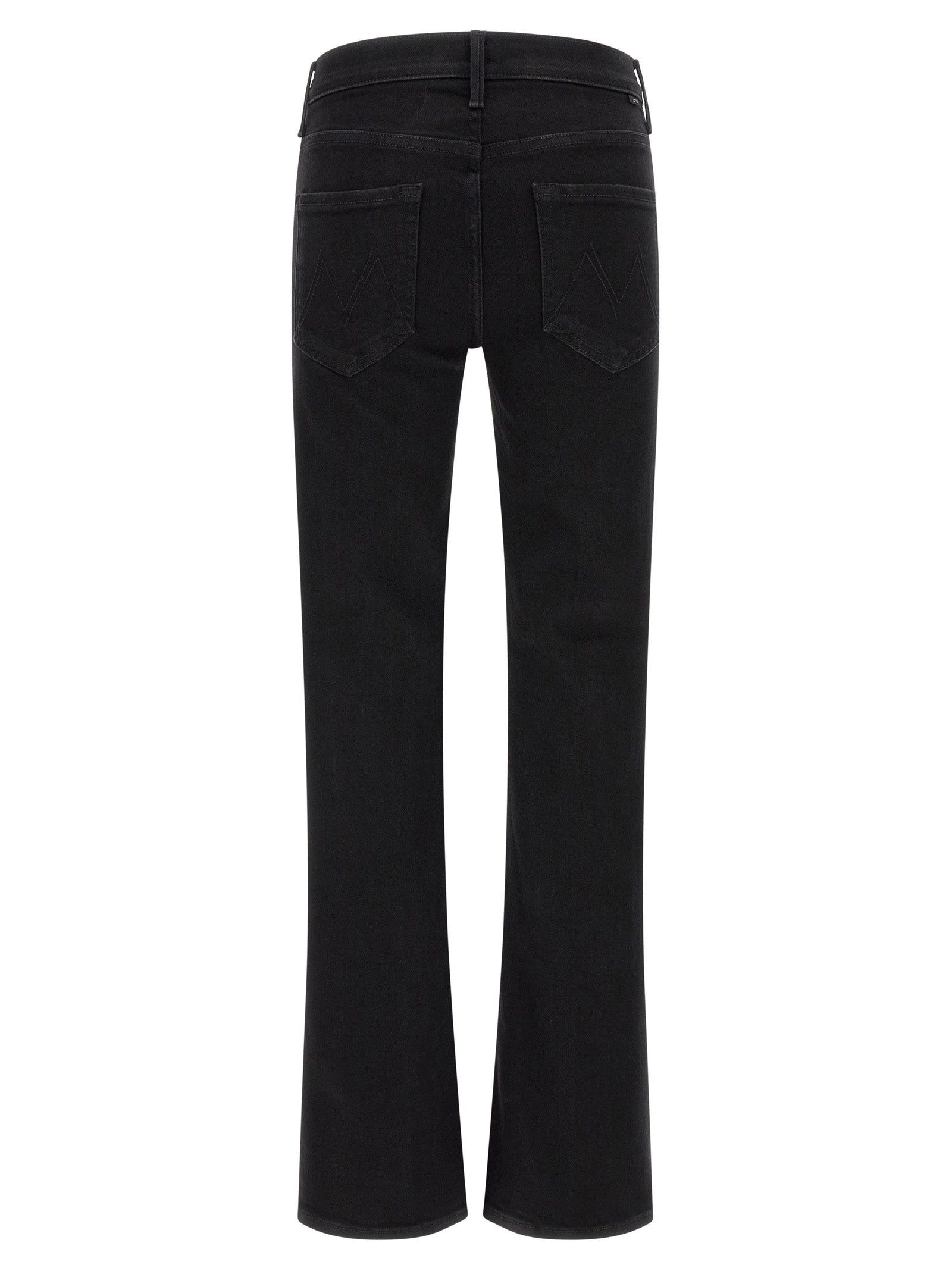 Mother Denim Black Cotton Flared Women's Jeans