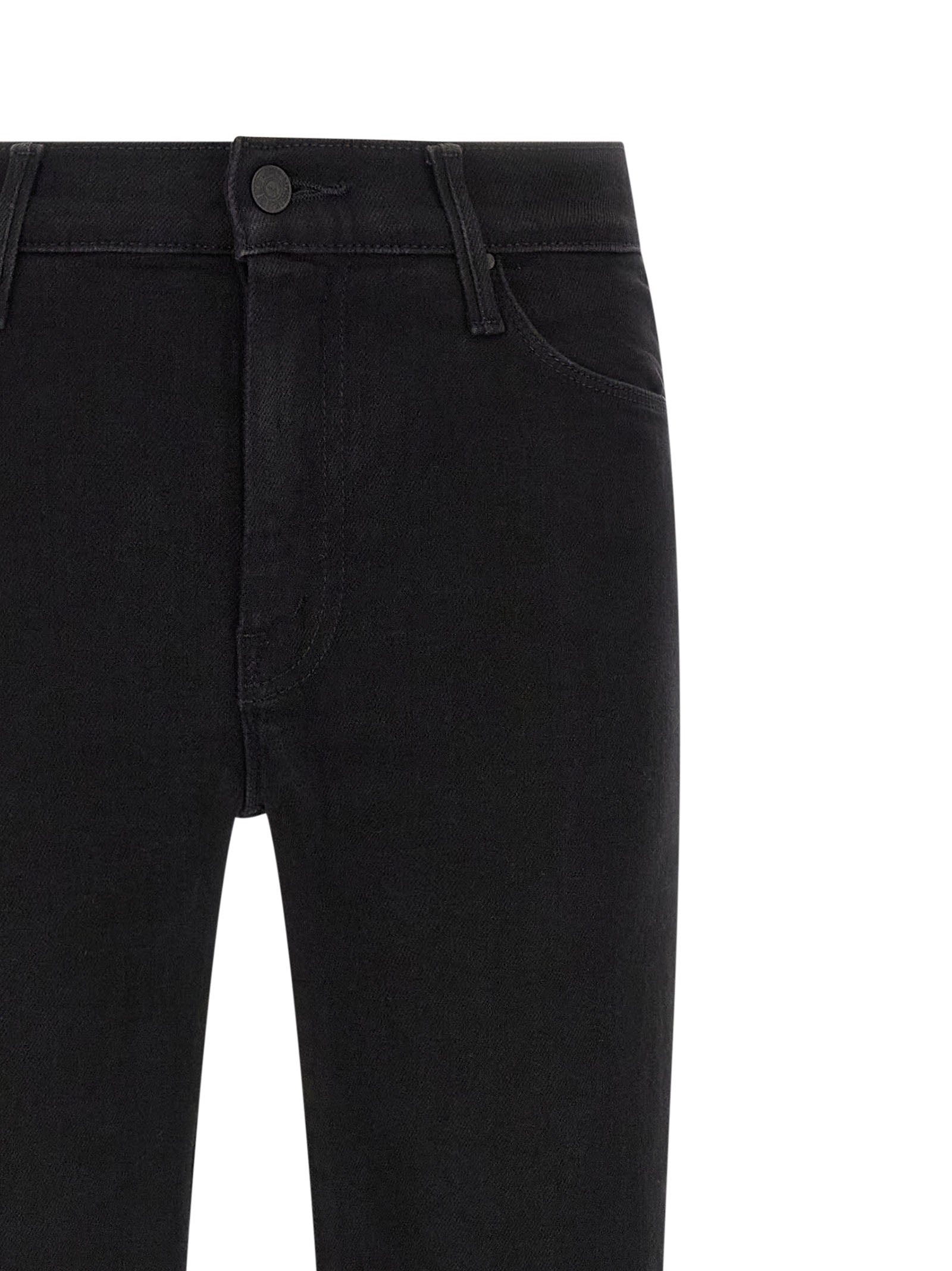 Mother Denim Black Cotton Flared Women's Jeans