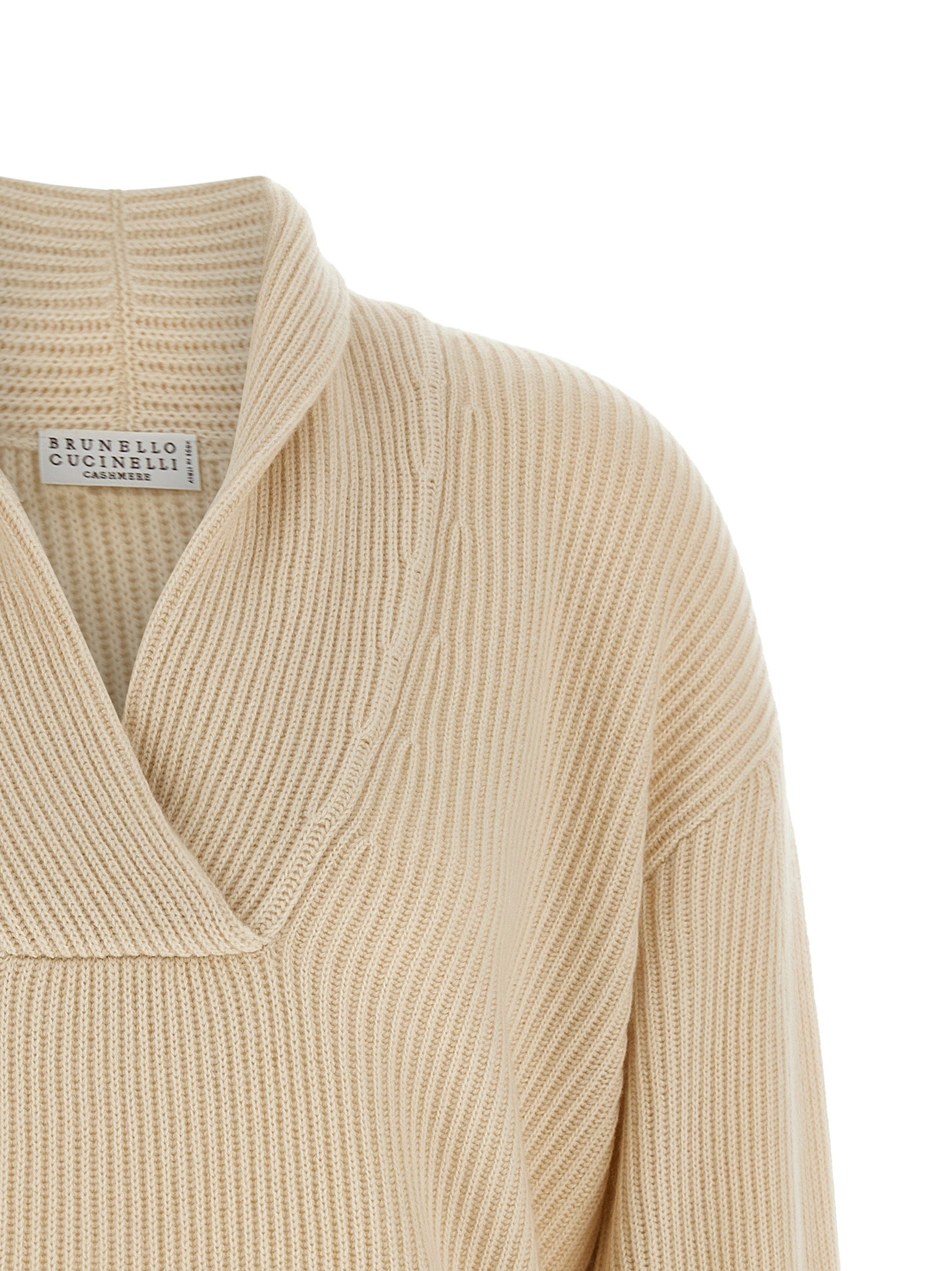Brunello Cucinelli Beige Cashmere Women's Cardigan
