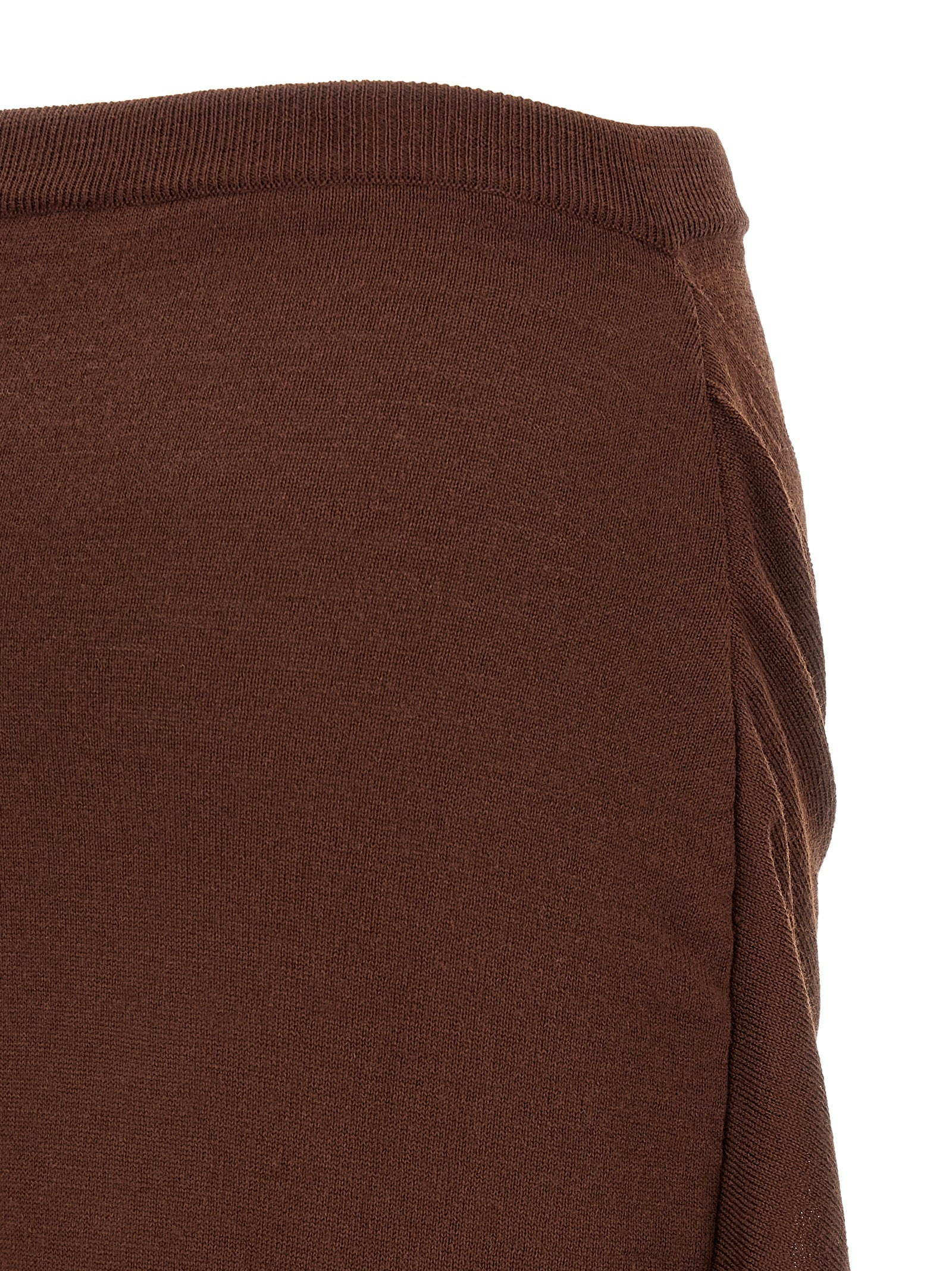 Lemaire Brown Wool Midi Women's Skirt