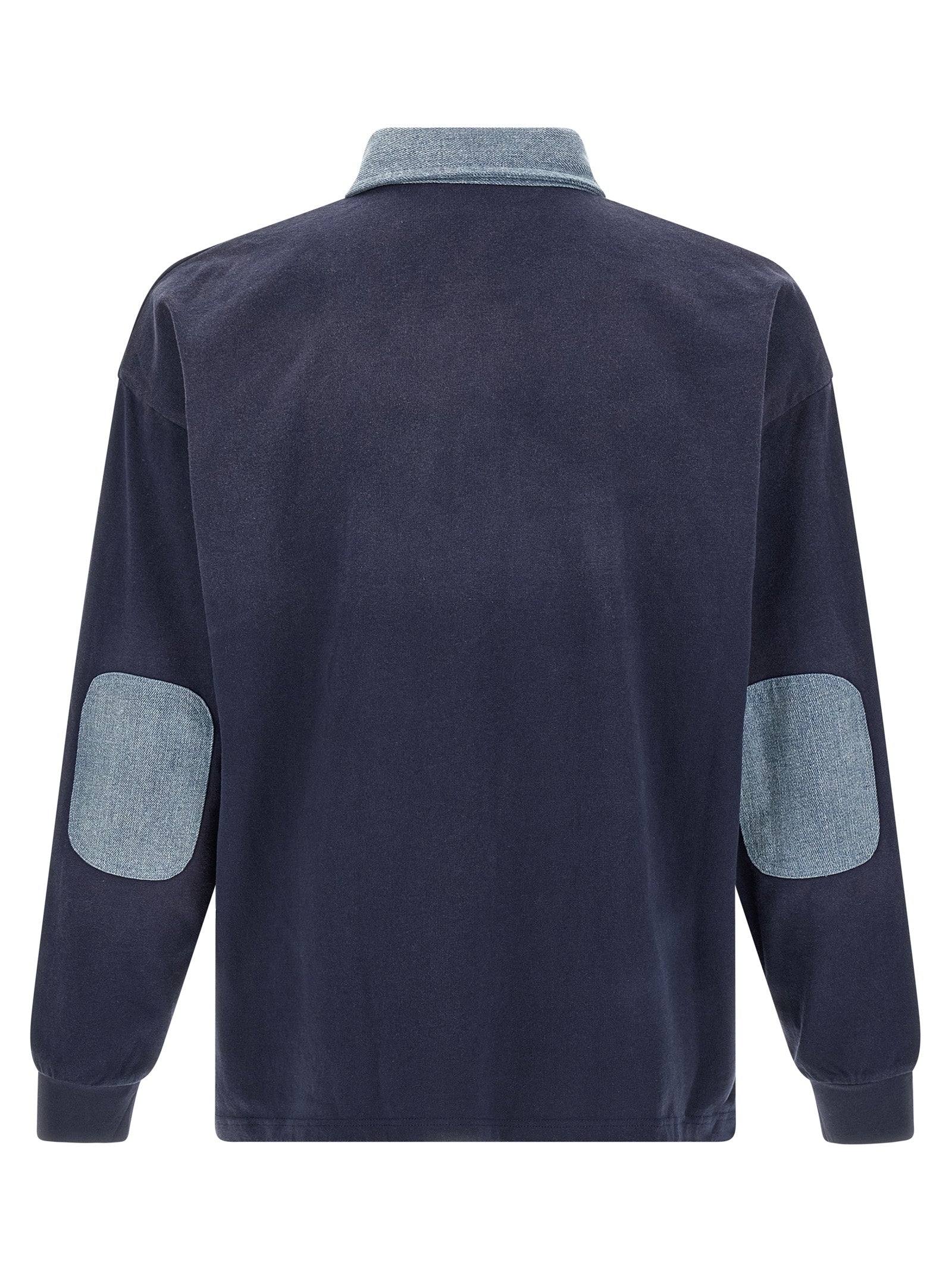 FOUND Blue Cotton Polo Men's Shirt