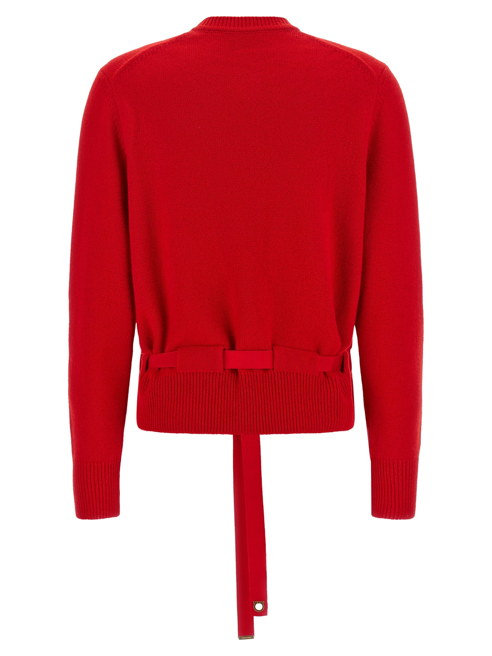 Ferragamo Red Cashmere Women's Cardigan