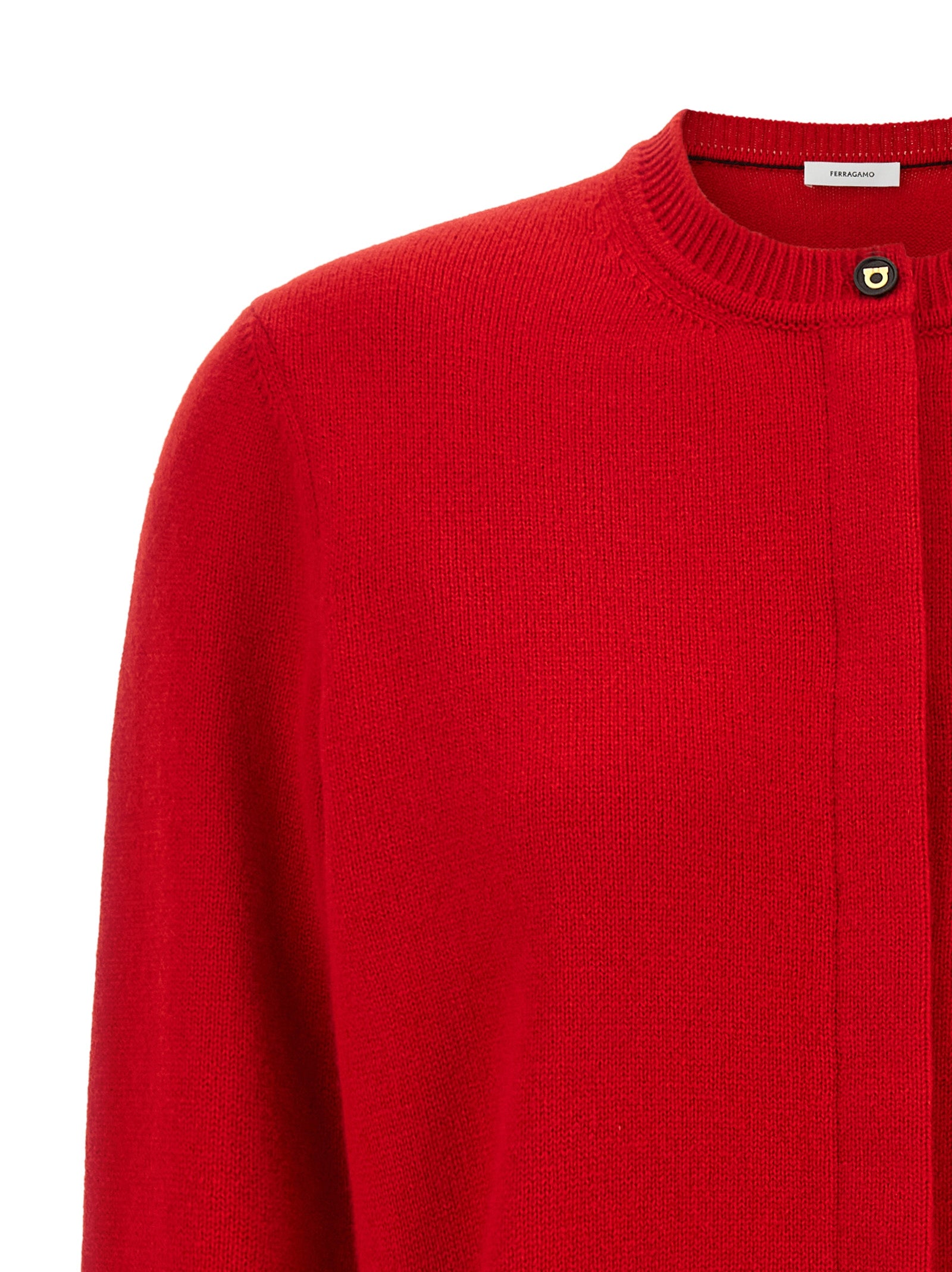 Ferragamo Red Cashmere Women's Cardigan