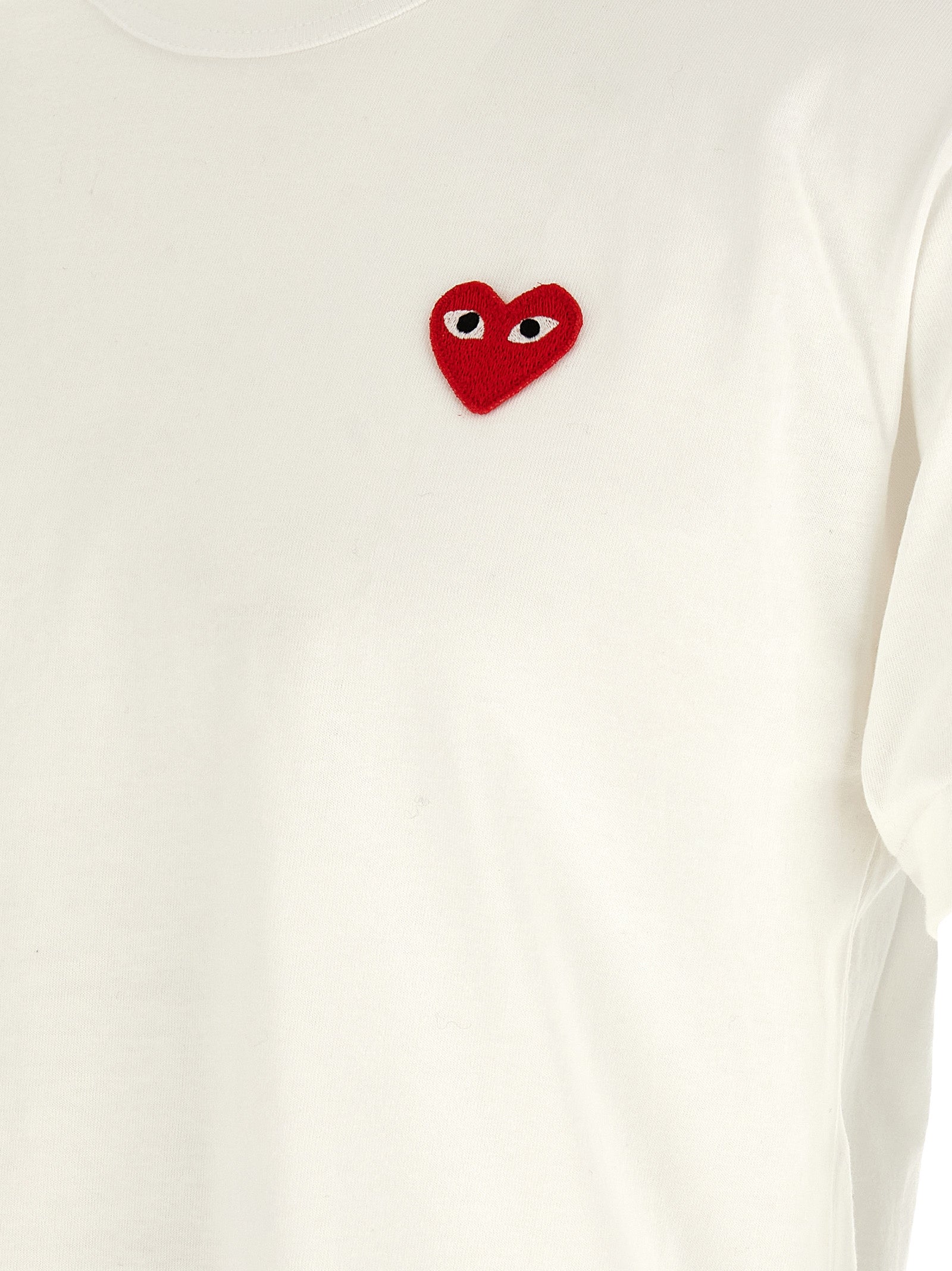 Comme Des Garçons Play White Cotton Men's T-Shirt