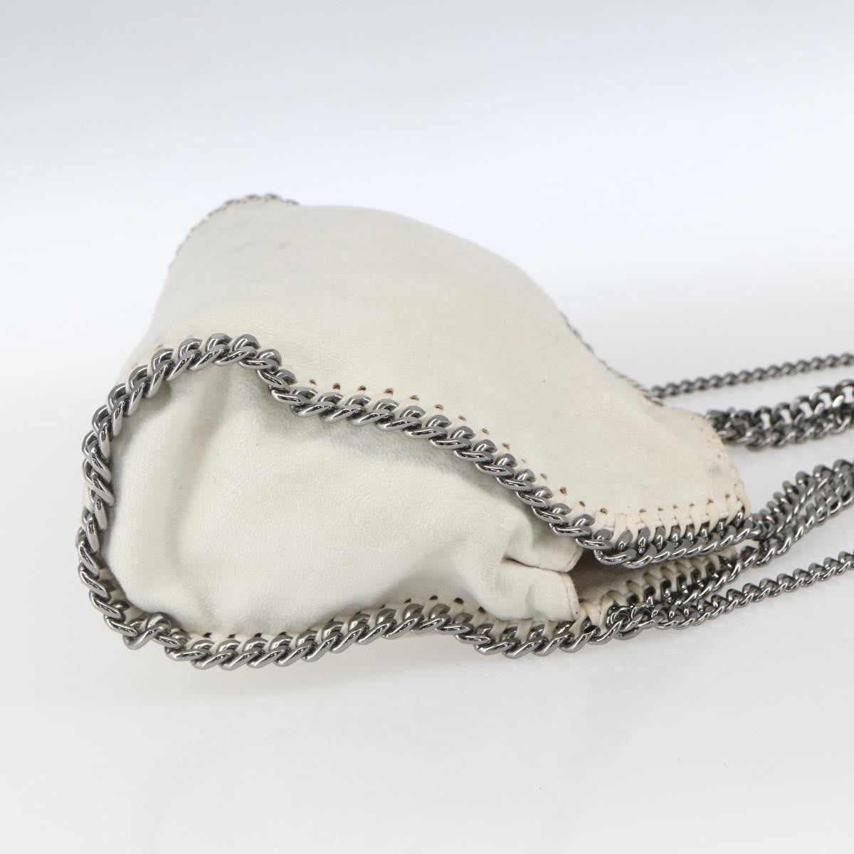 Stella Mccartney Falabella Fold Over Shaggy Deer White Polyester Handbag (Pre-Owned)