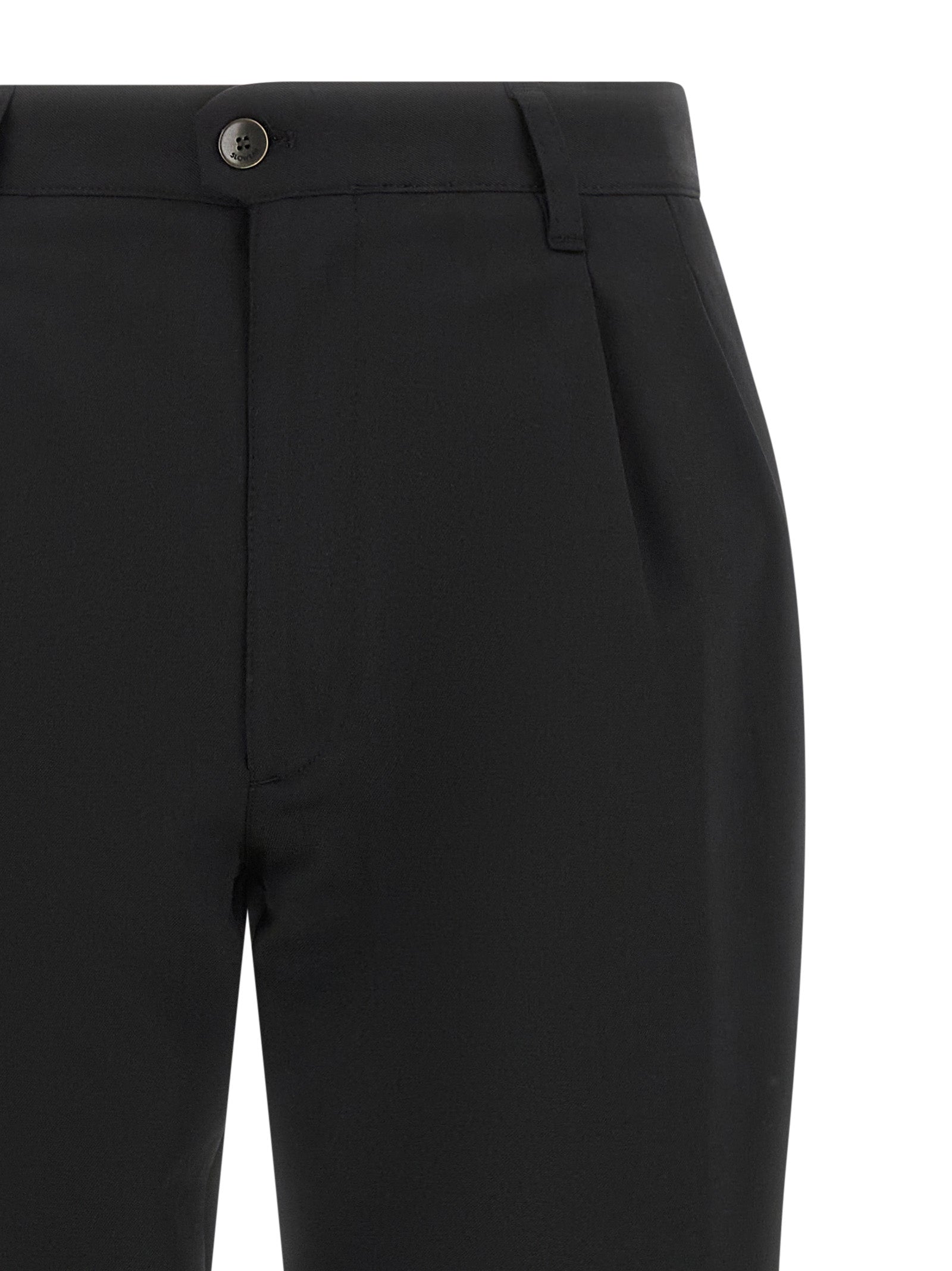 Incotex Black Polyester Dress Men's Pants