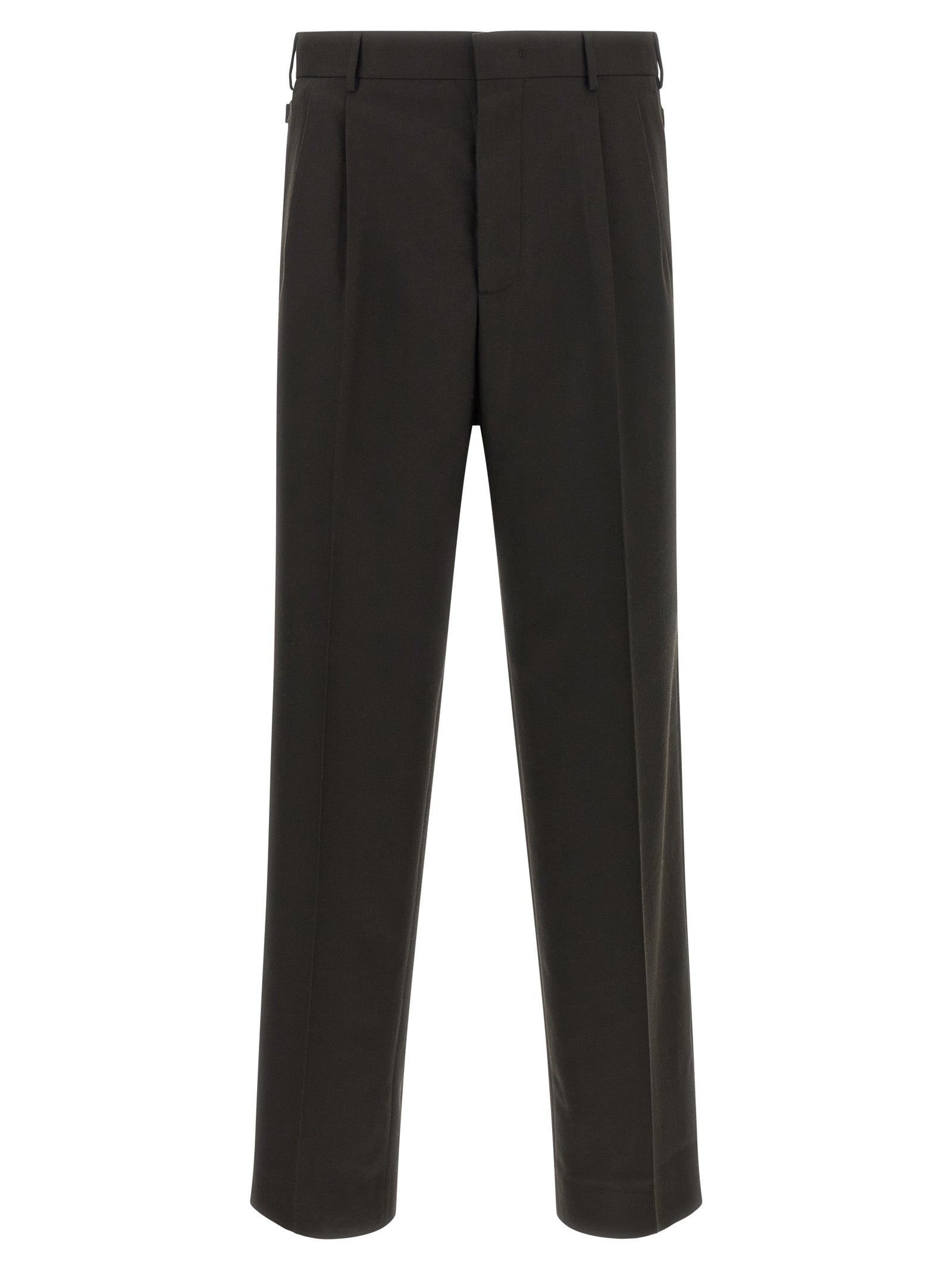 CELLAR DOOR Brown Polyester Dress Men's Pants