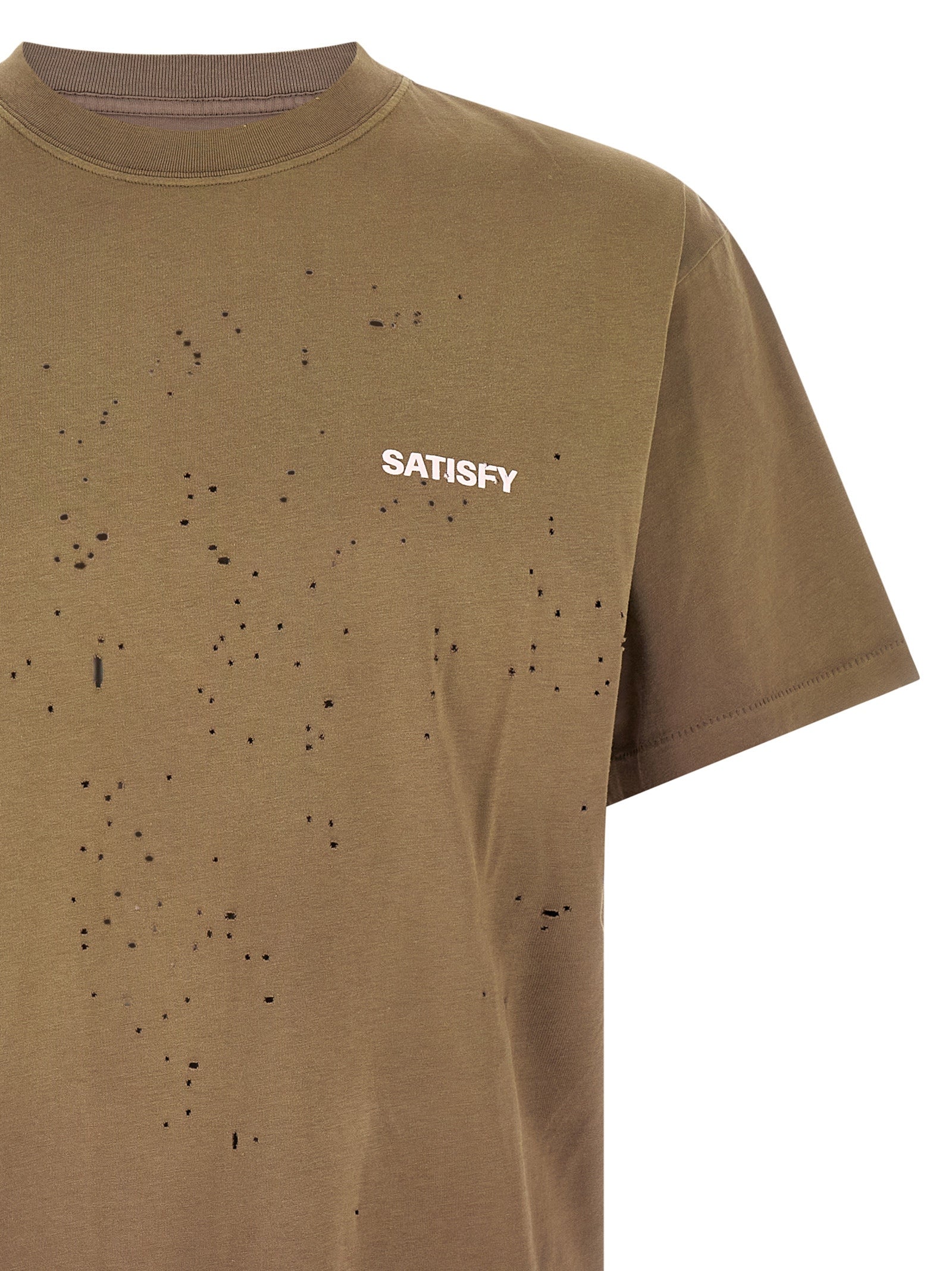 SATISFY Brown Cotton Men's T-Shirt