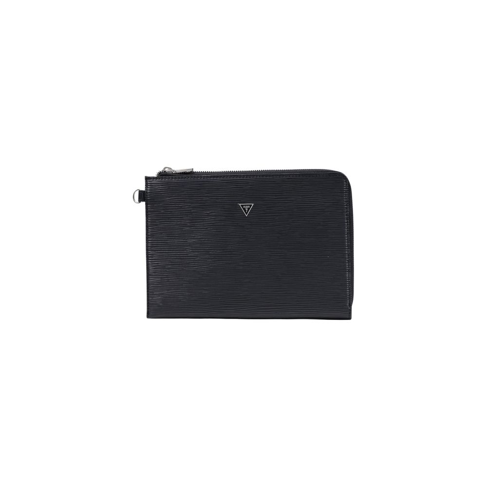 Guess Black Polyethylene Clutch Men's Bag
