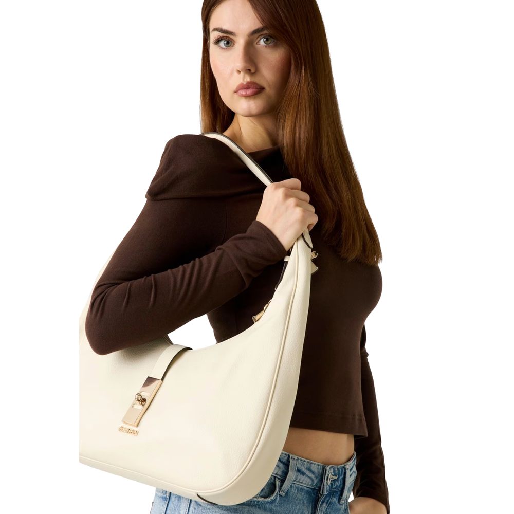 Guess Cream Polyethylene Women's Handbag