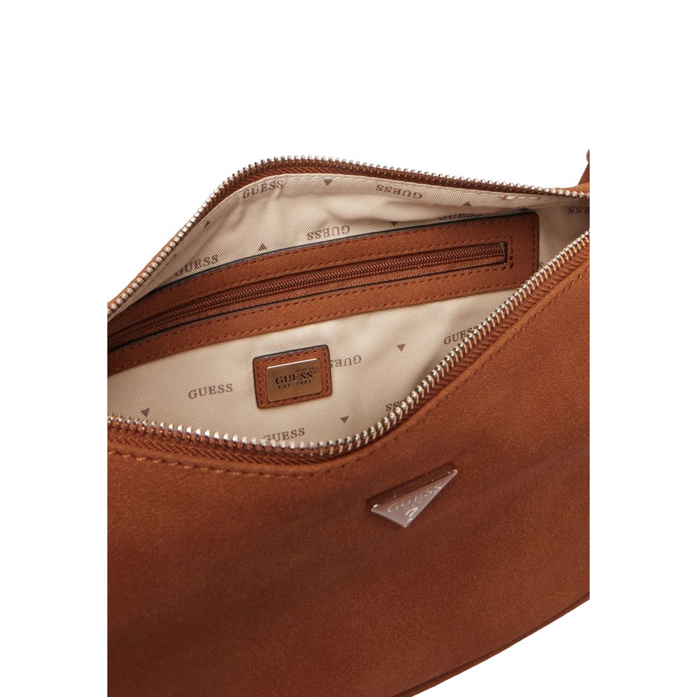 Guess Brown Suede Leather Women's Handbag