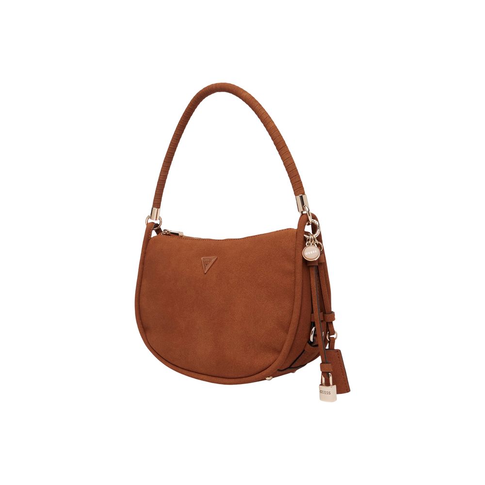 Guess Brown Suede Leather Women's Handbag