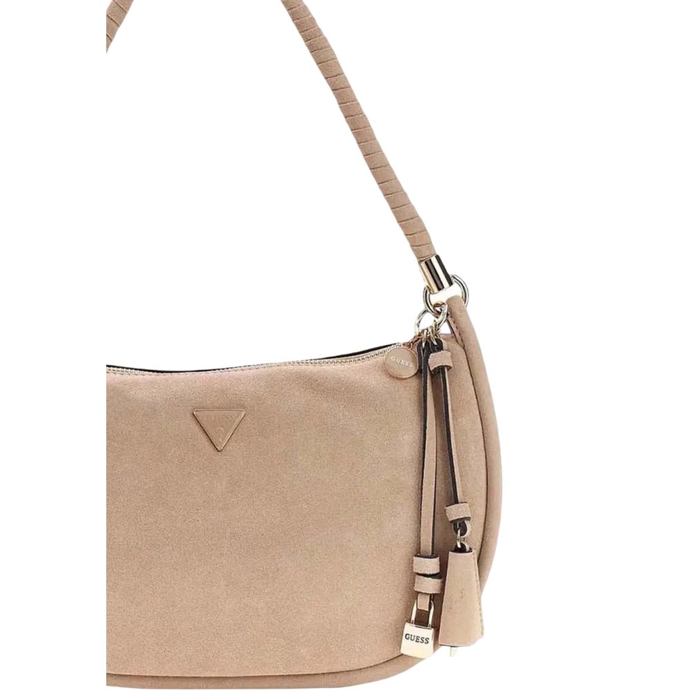 Guess Beige Suede Leather Women's Handbag