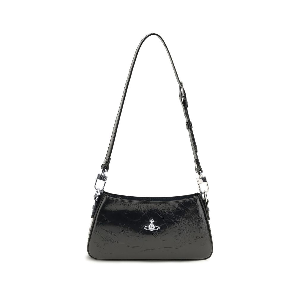 Vivienne Westwood Black Calf Leather Bos Taurus Shoulder Women's Bag