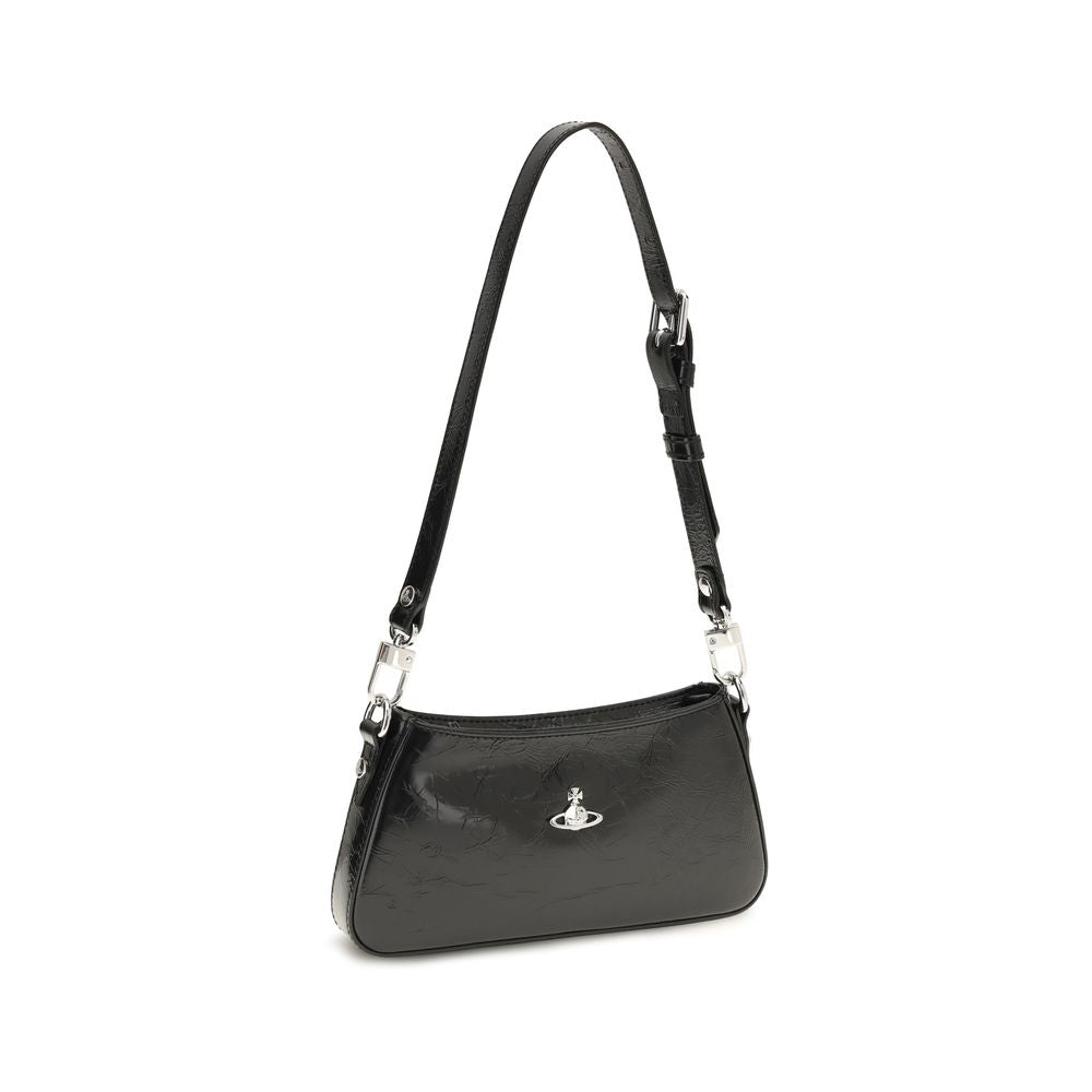 Vivienne Westwood Black Calf Leather Bos Taurus Shoulder Women's Bag