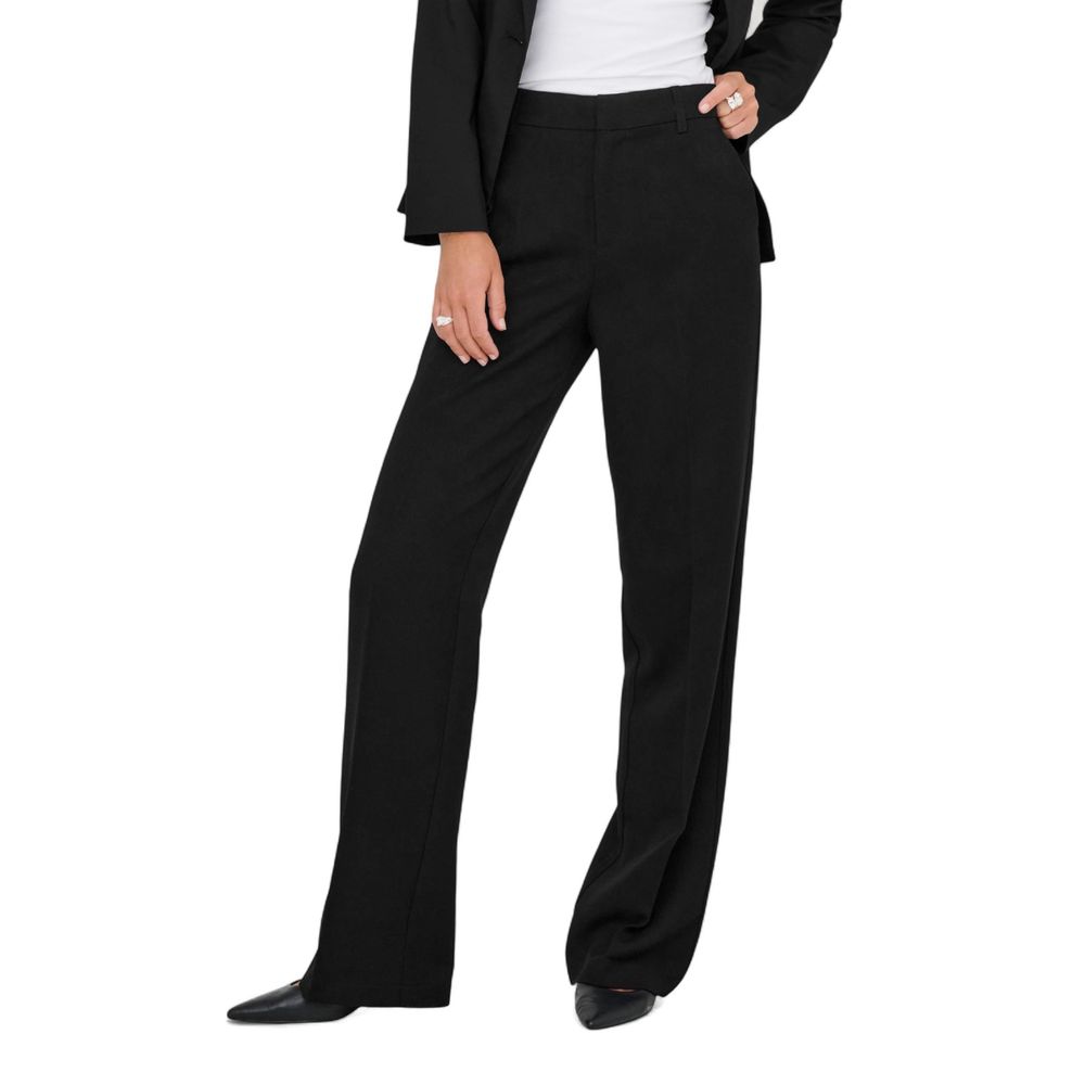 Only Black Polyester Casual Women's Pants
