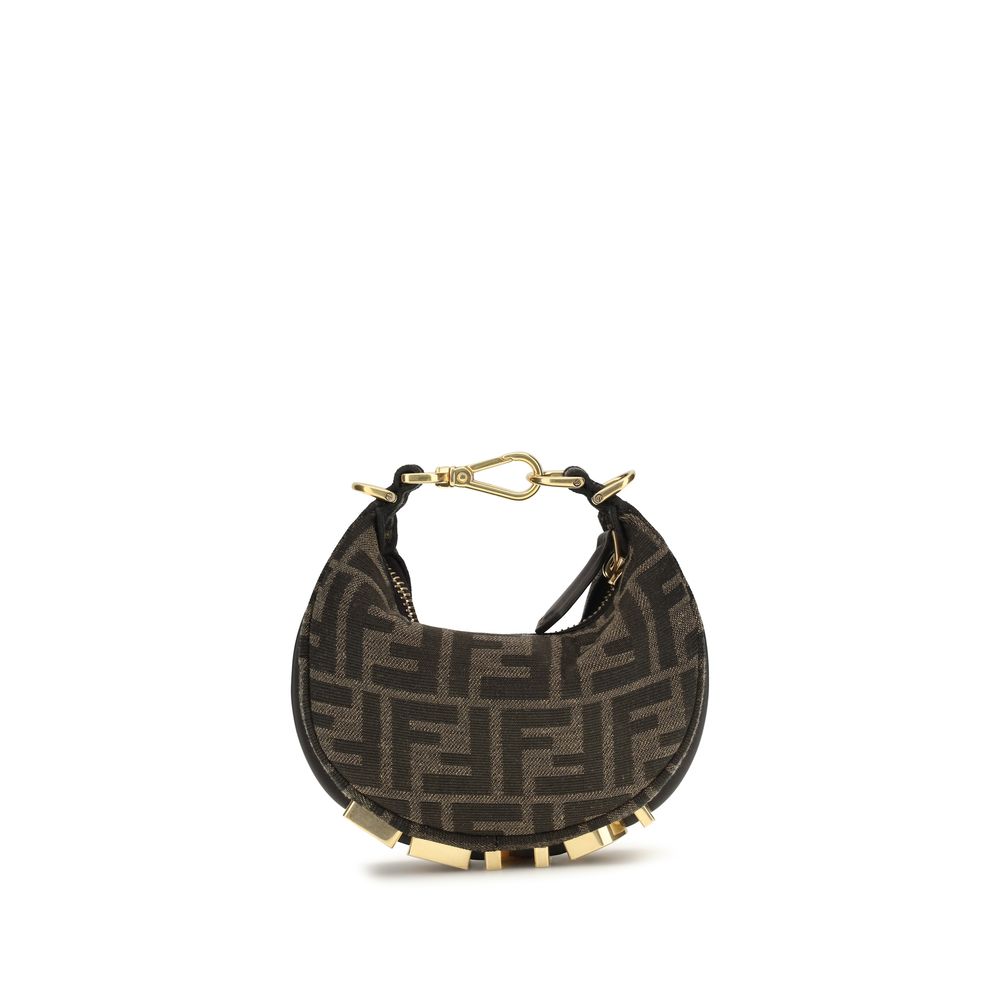 Fendi Brown Polyamide Shoulder Women's Bag